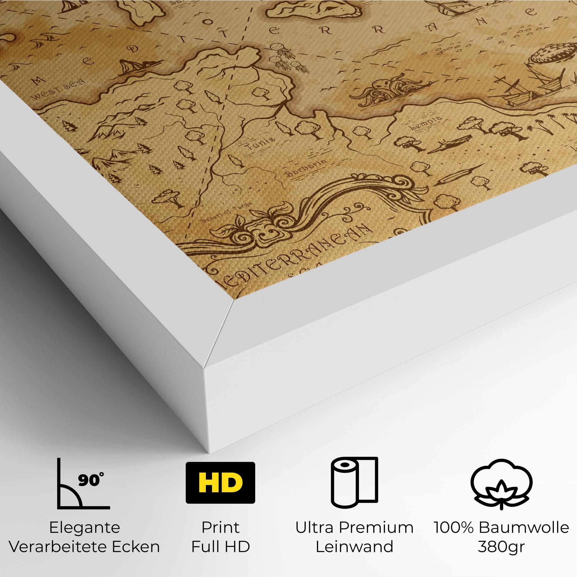 Cream Brown Map mockup 4