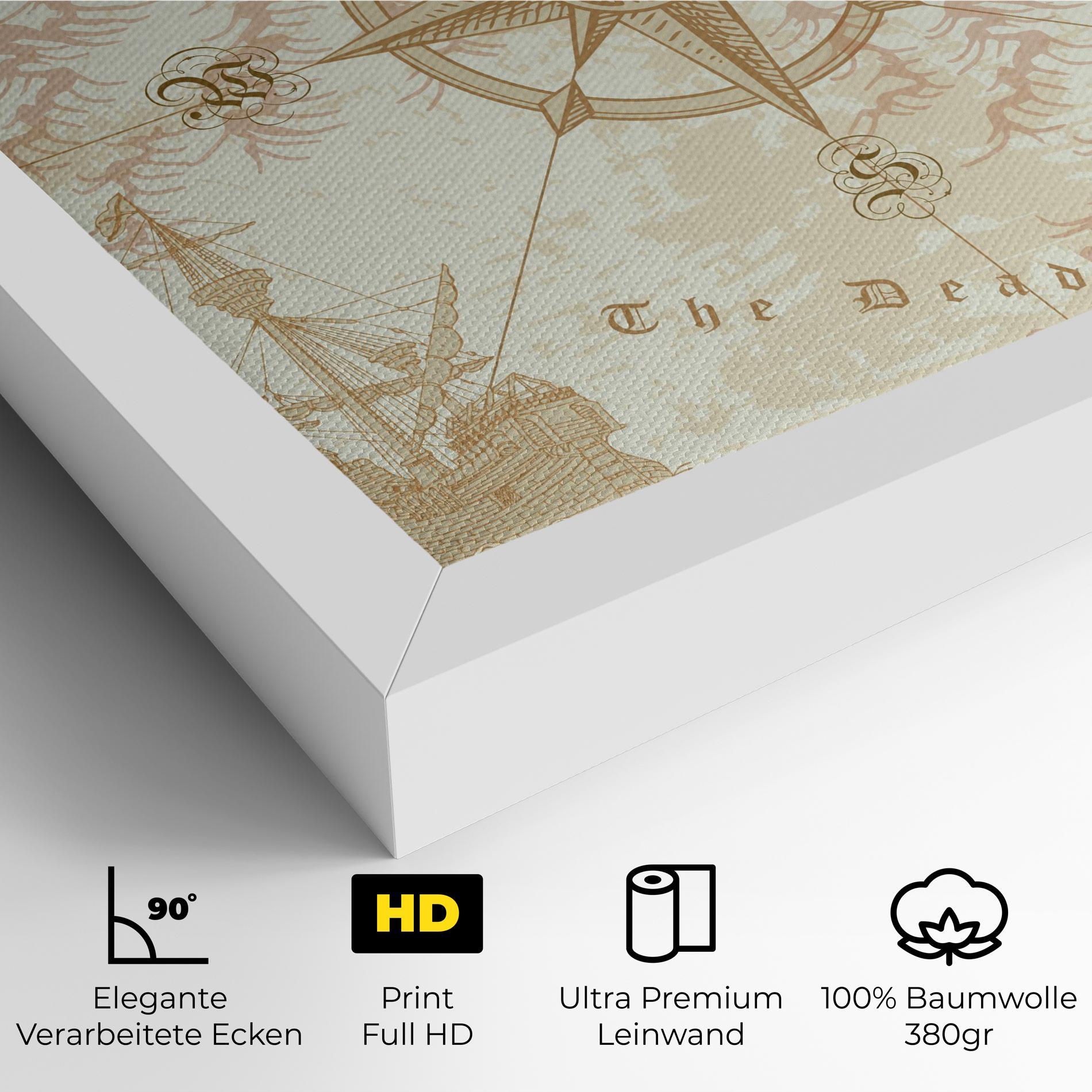 Leinwandbild Cream Compass mockup 4