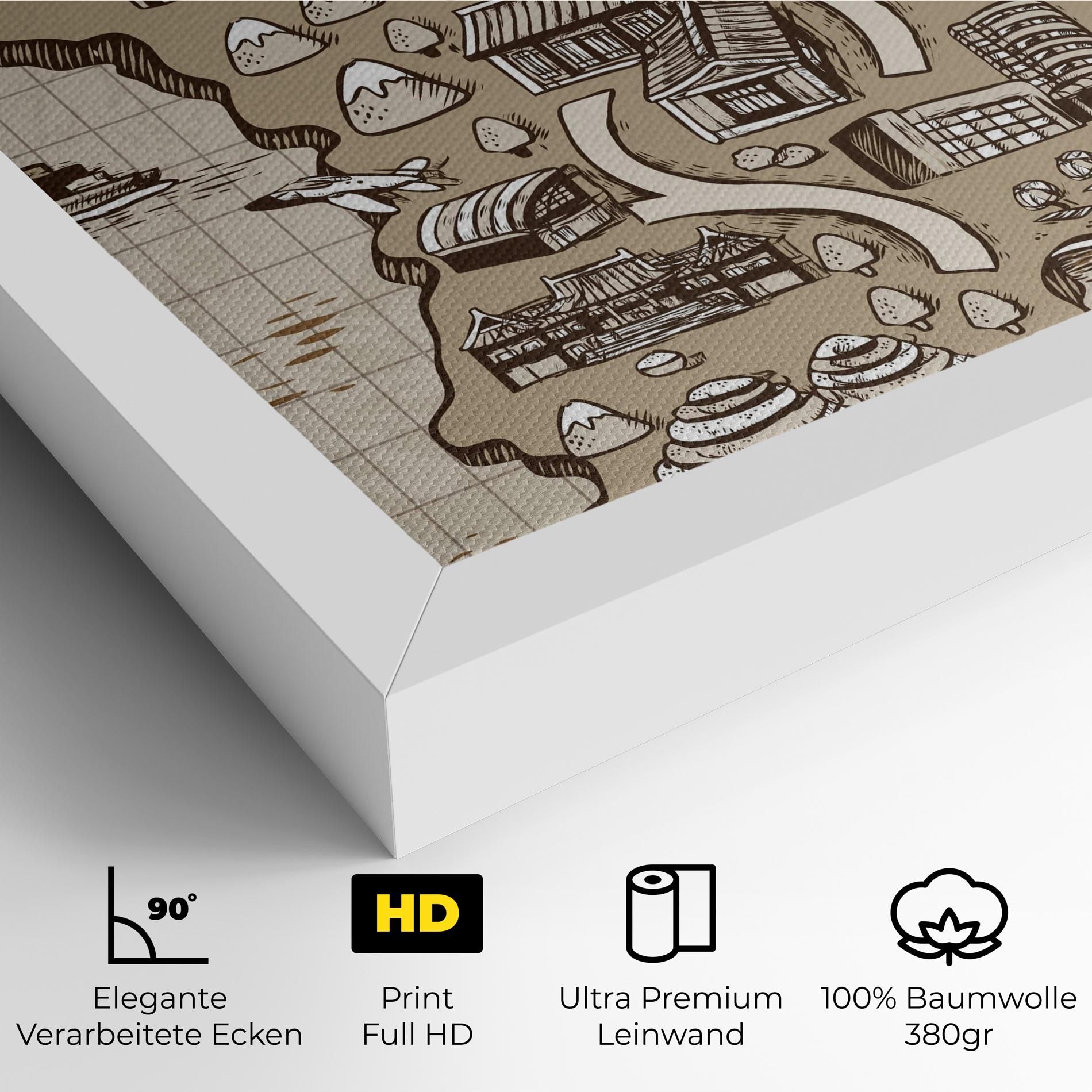 Old Korea Map mockup 4