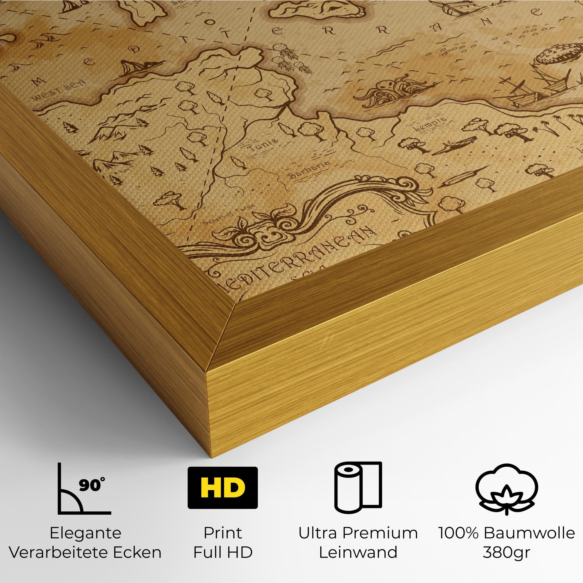 Cream Brown Map mockup 4