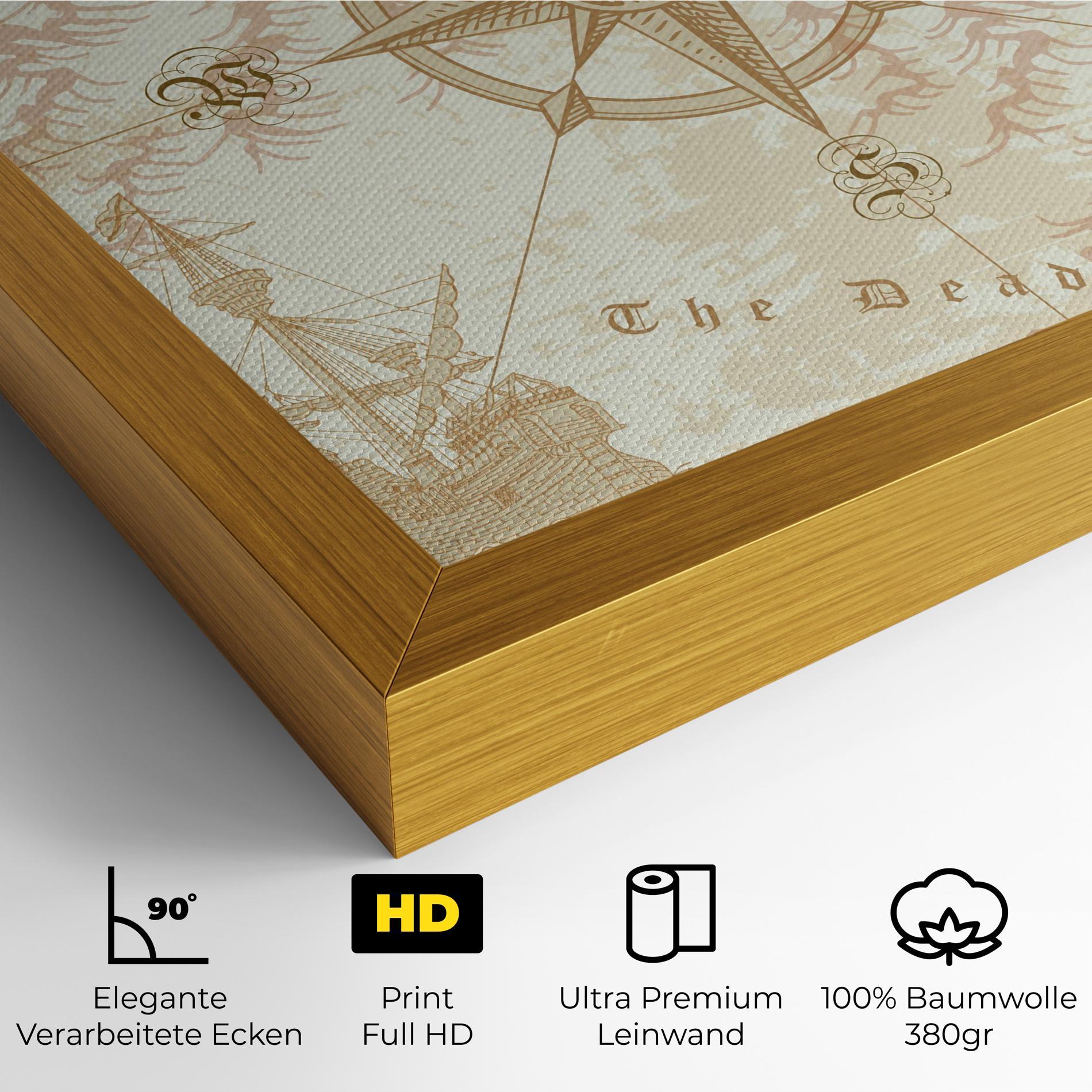 Leinwandbild Cream Compass mockup 4