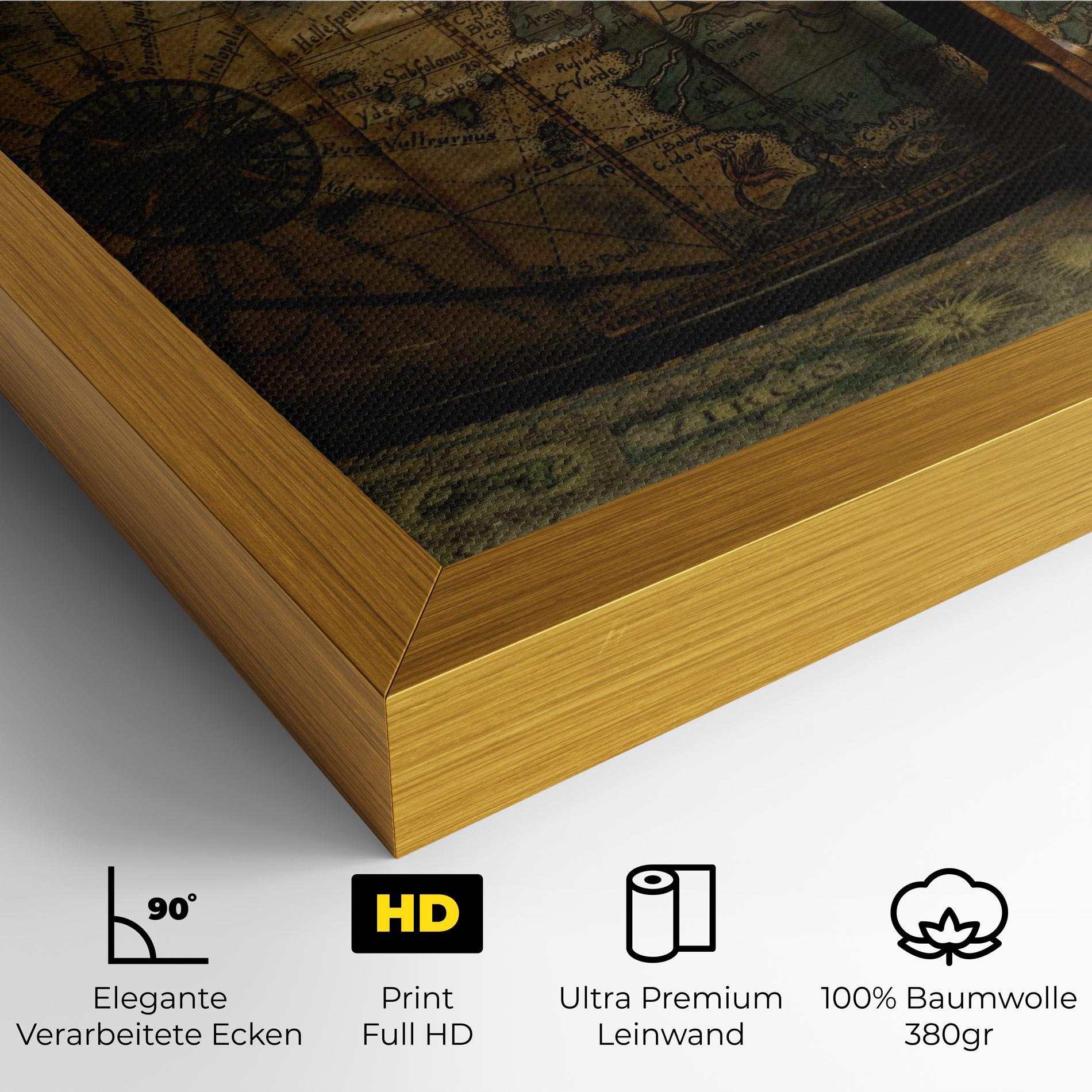 Leinwandbild Globe Map mockup 4