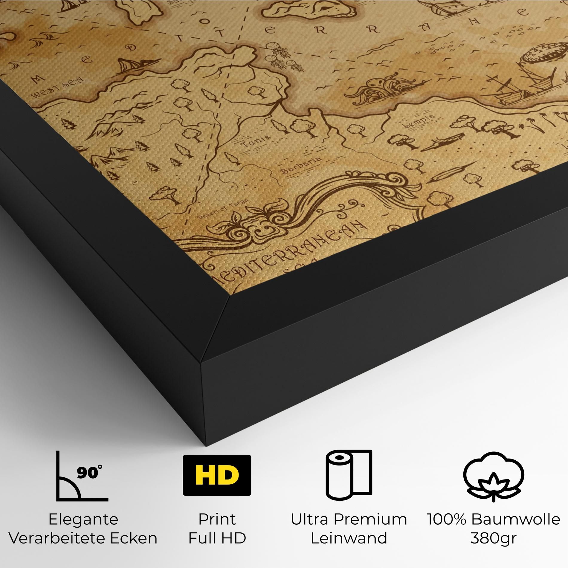 Cream Brown Map mockup 4