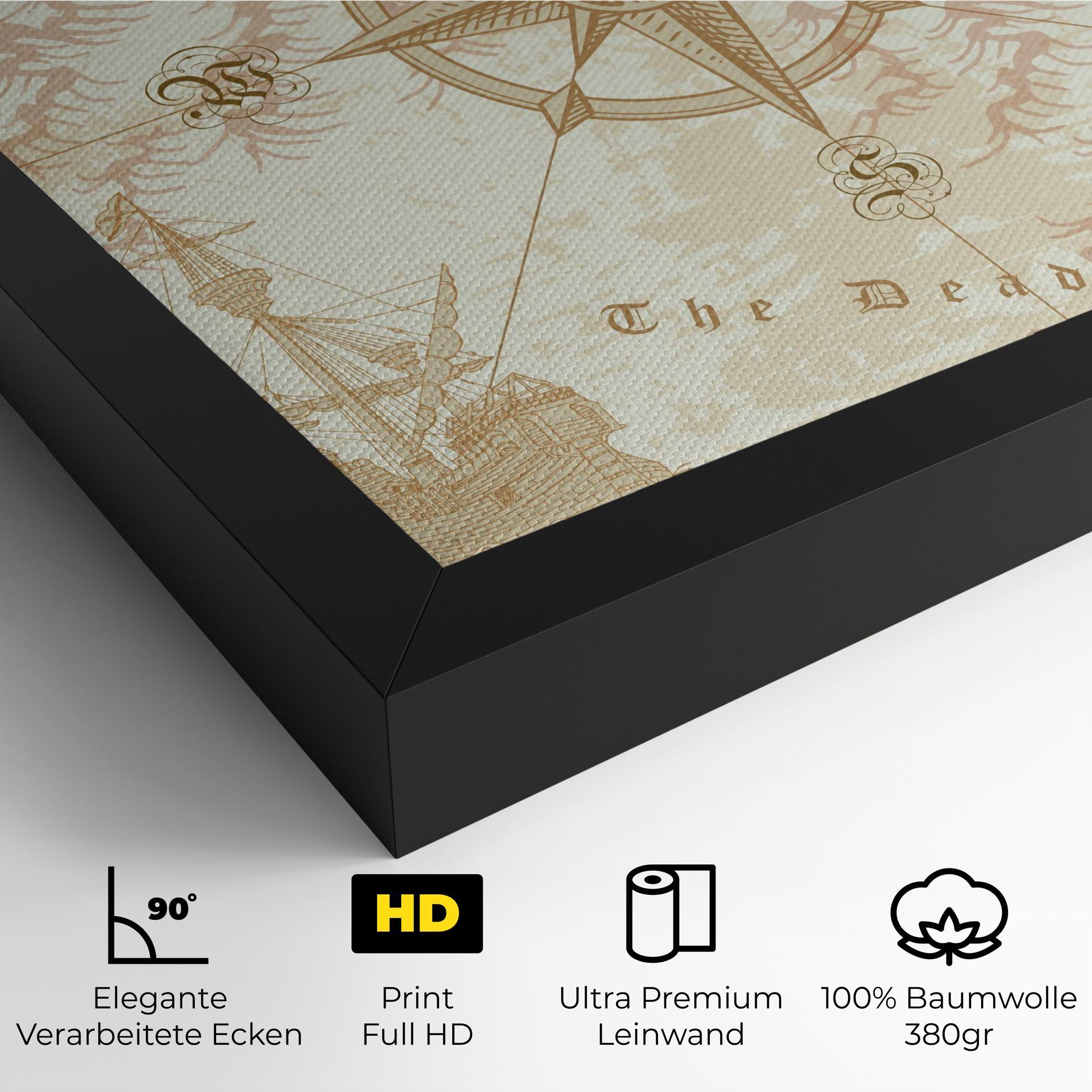 Leinwandbild Cream Compass mockup 4