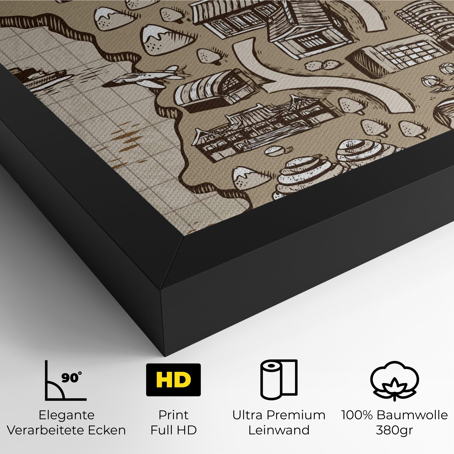 Old Korea Map mockup 4