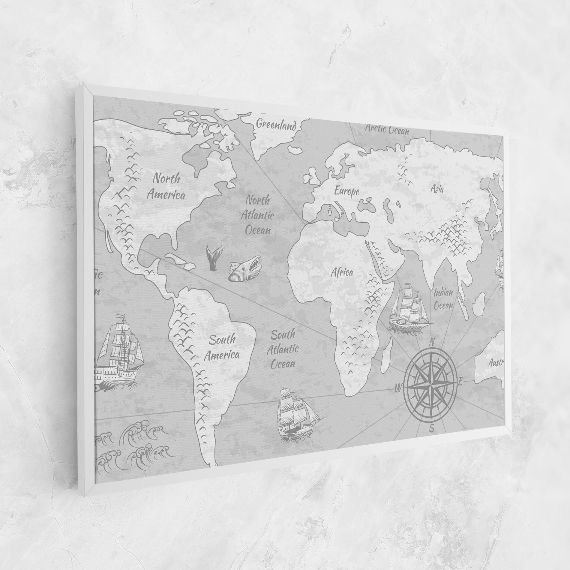 Grey Old Map mockup 1