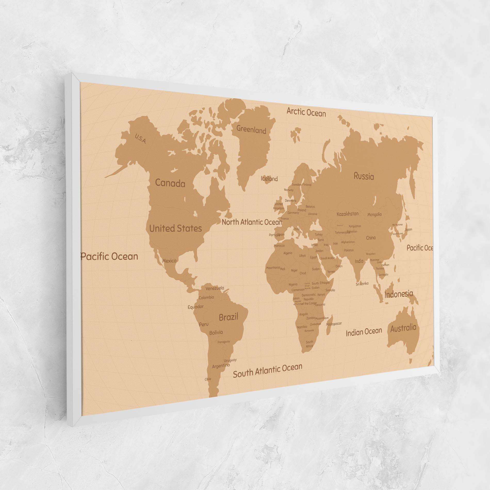 Leinwandbild Ocean Old Map mockup 1