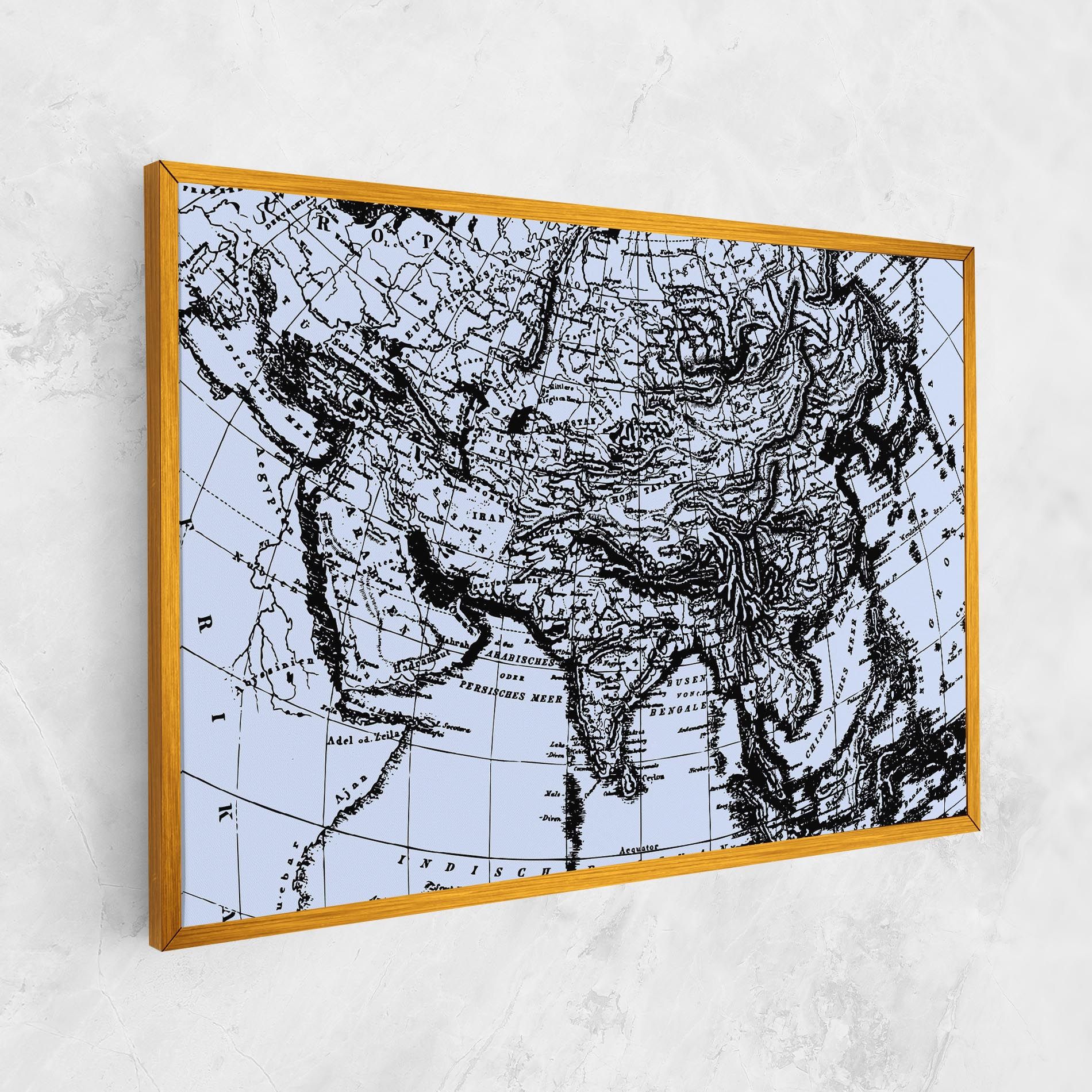 Blue Old Map mockup 1