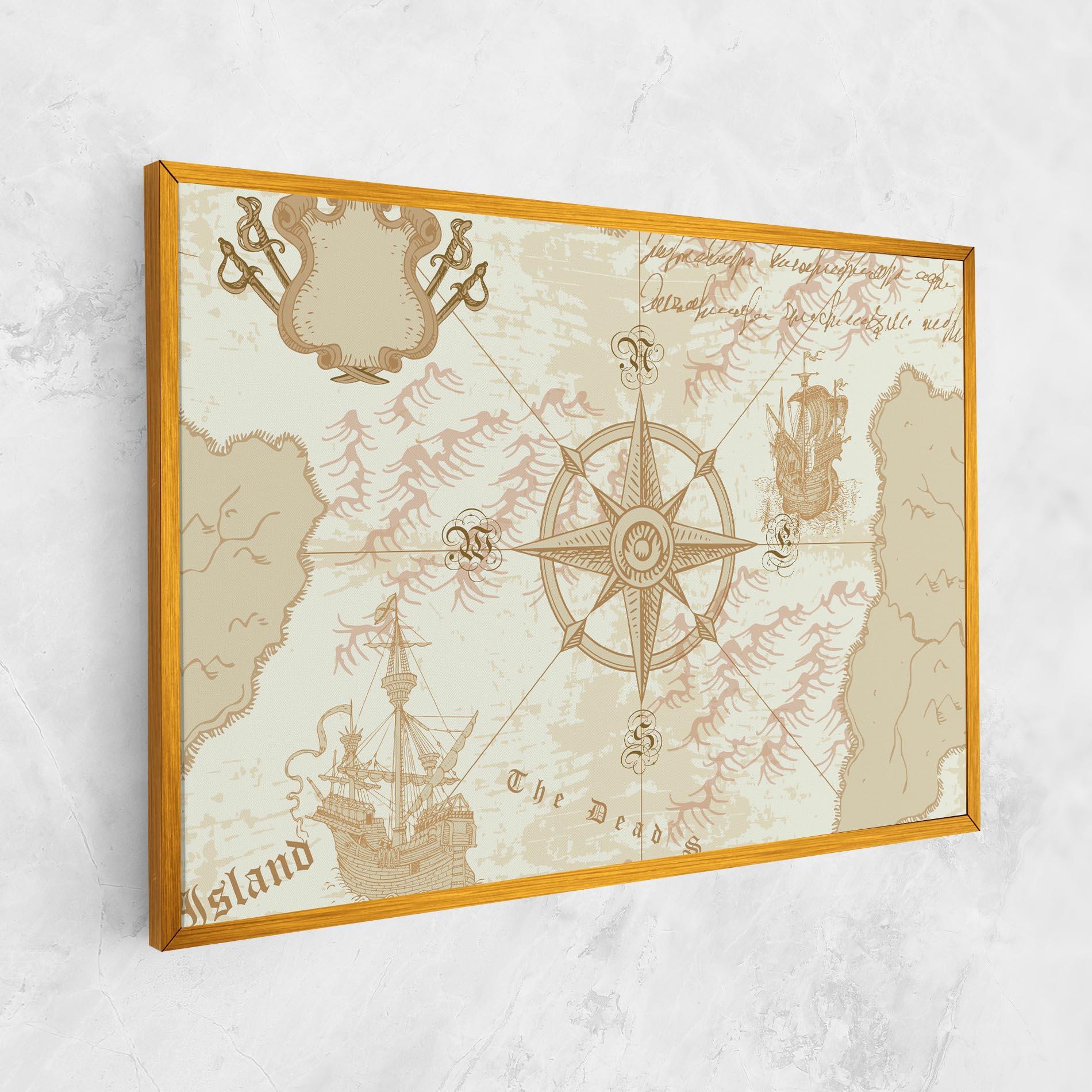 Leinwandbild Cream Compass mockup 1