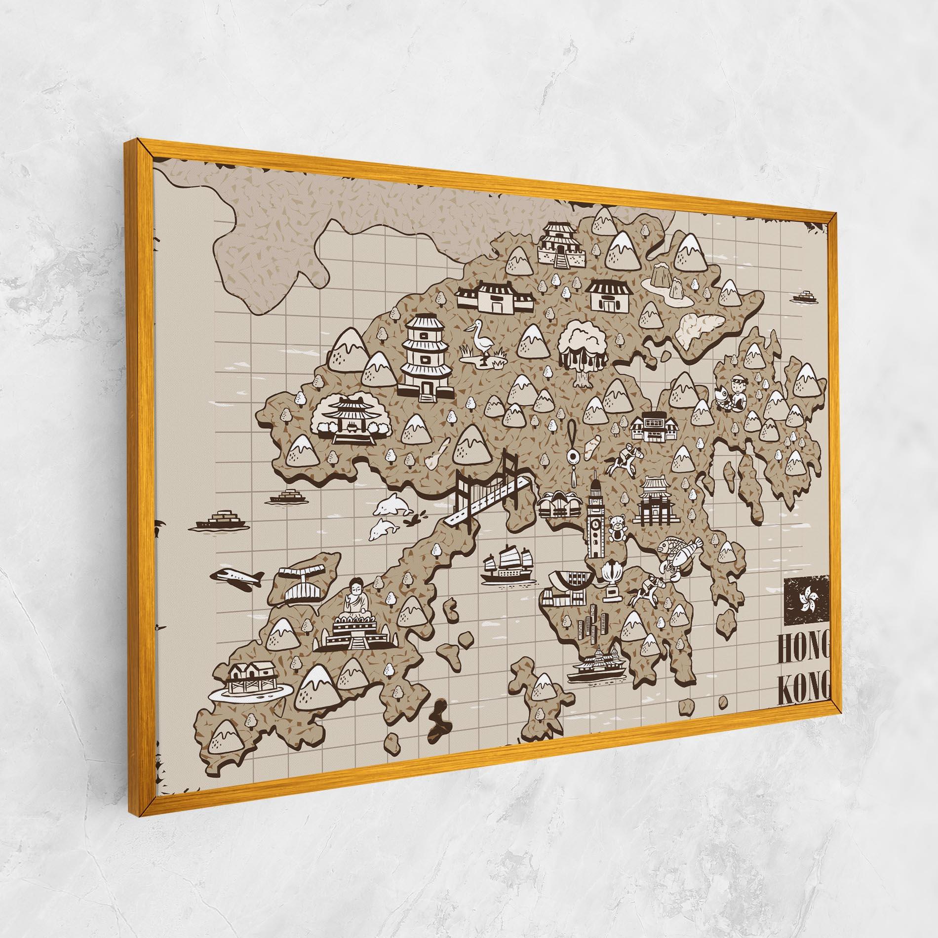 Leinwandbild Hong Kong mockup 1