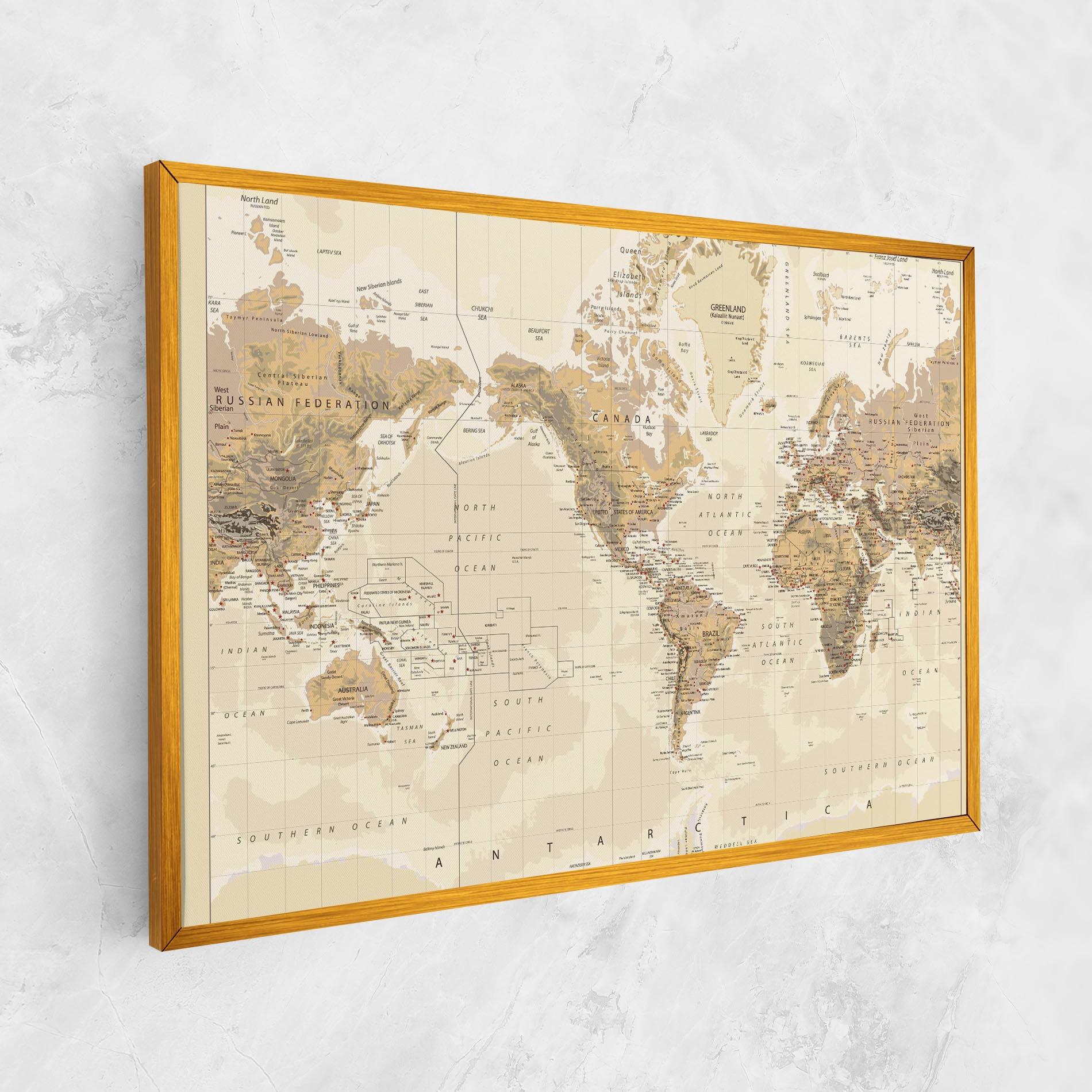 Leinwandbild Old Canada Map mockup 1