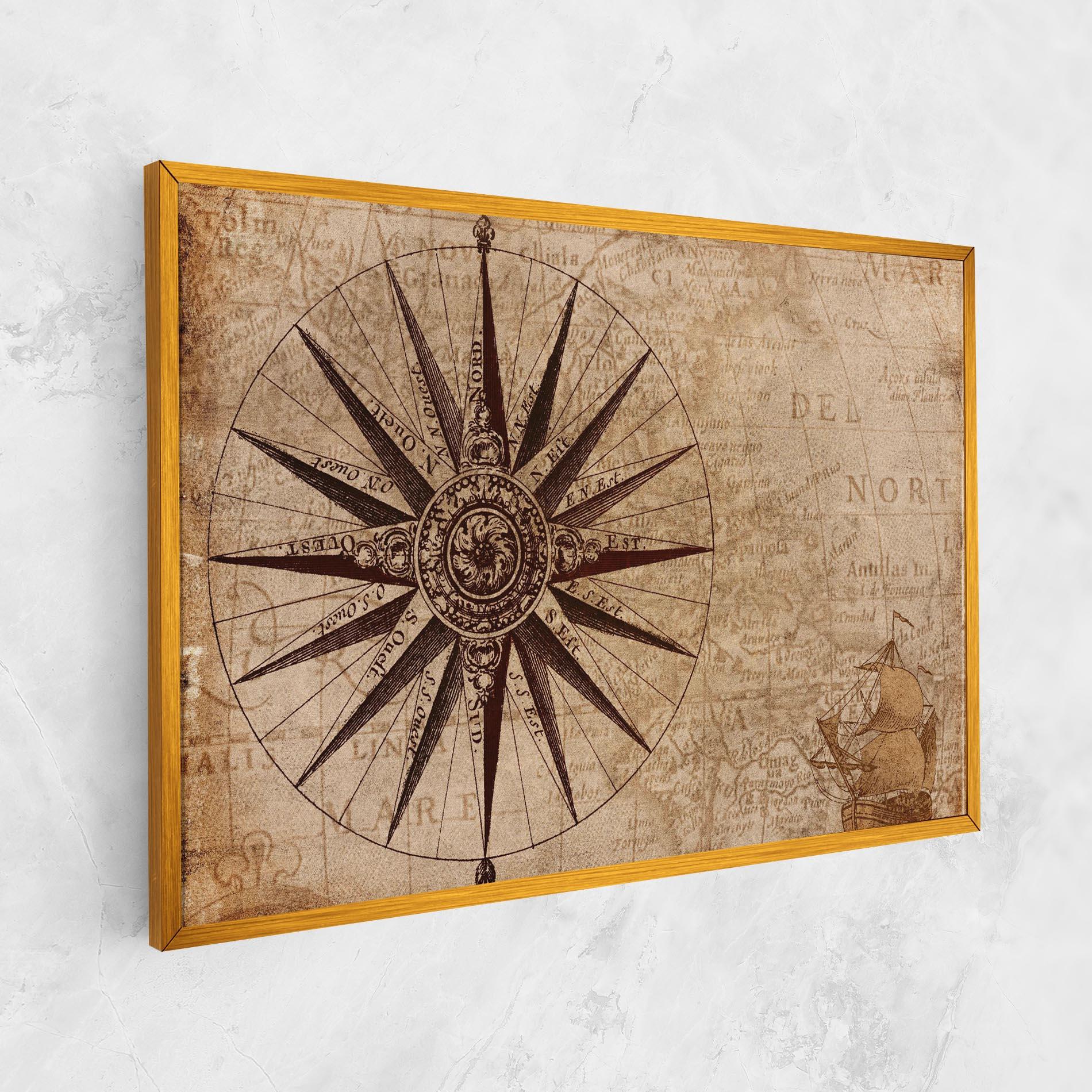 Leinwandbild Vintage Map mockup 1