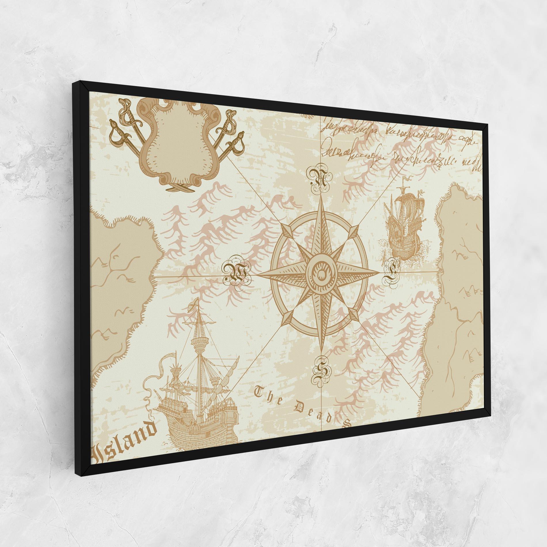 Leinwandbild Cream Compass mockup 1