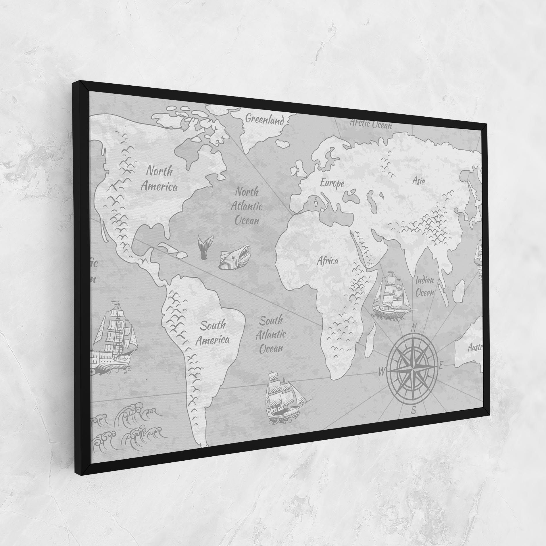 Grey Old Map mockup 1