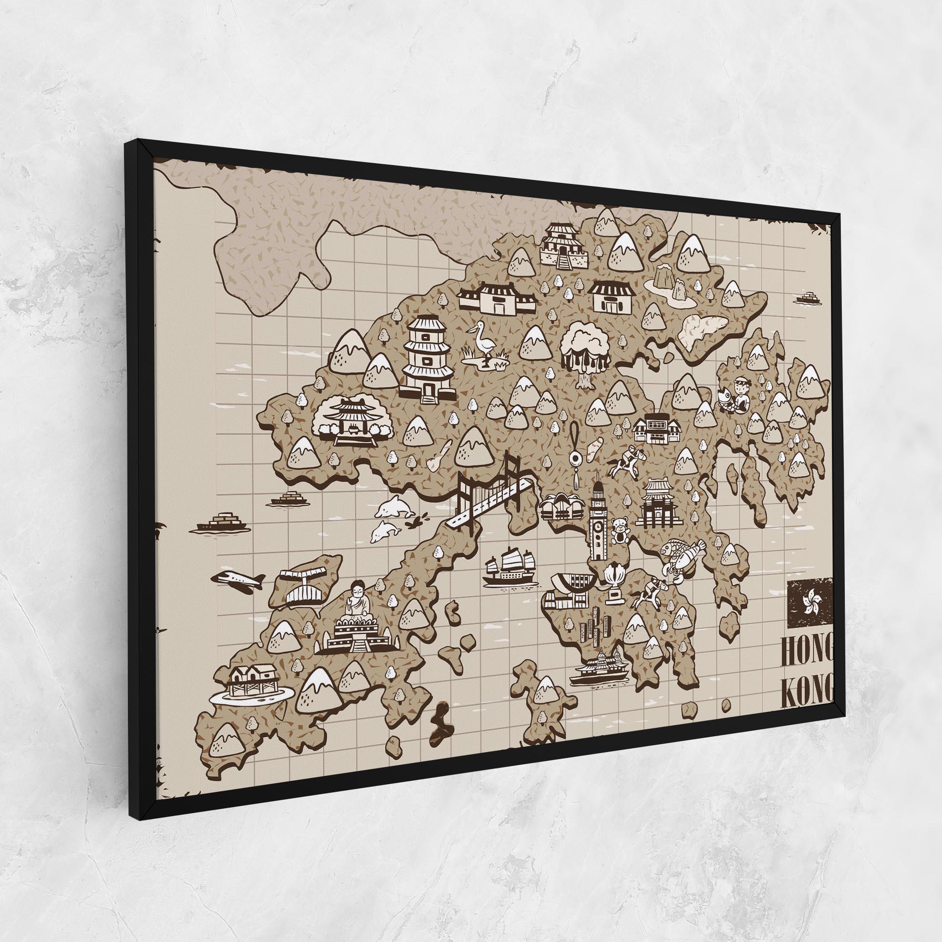 Leinwandbild Hong Kong mockup 1