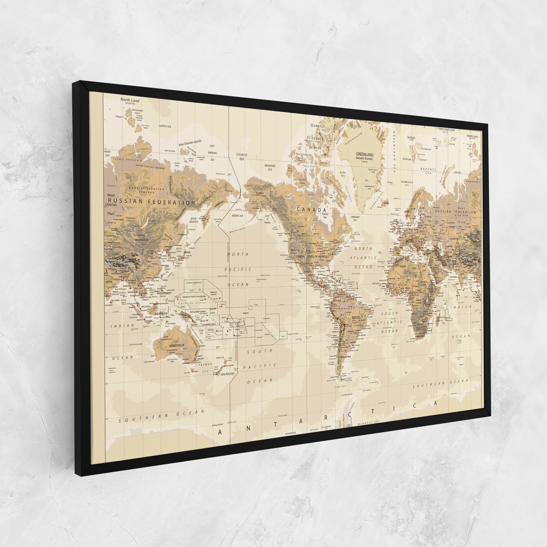 Leinwandbild Old Canada Map mockup 1