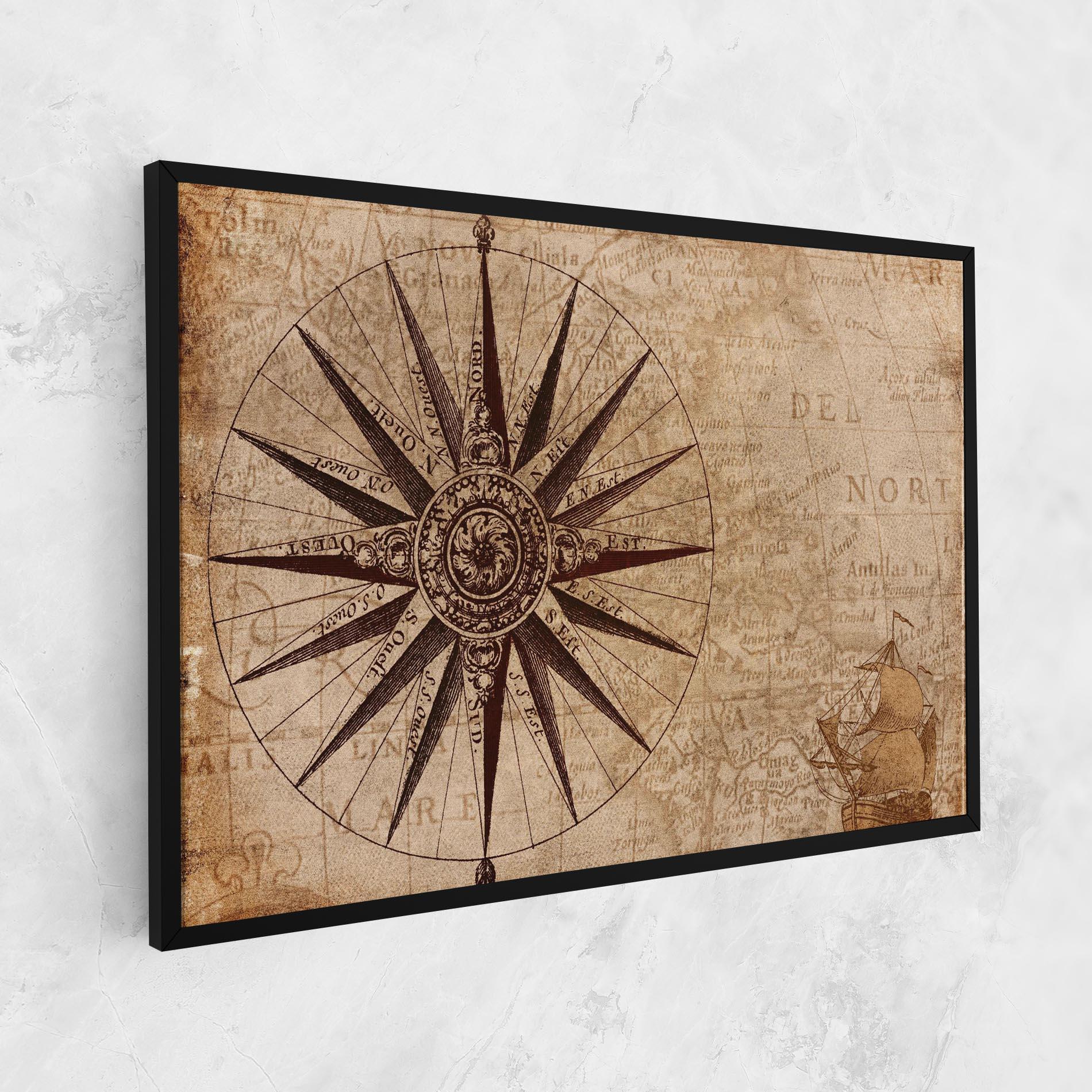 Leinwandbild Vintage Map mockup 1