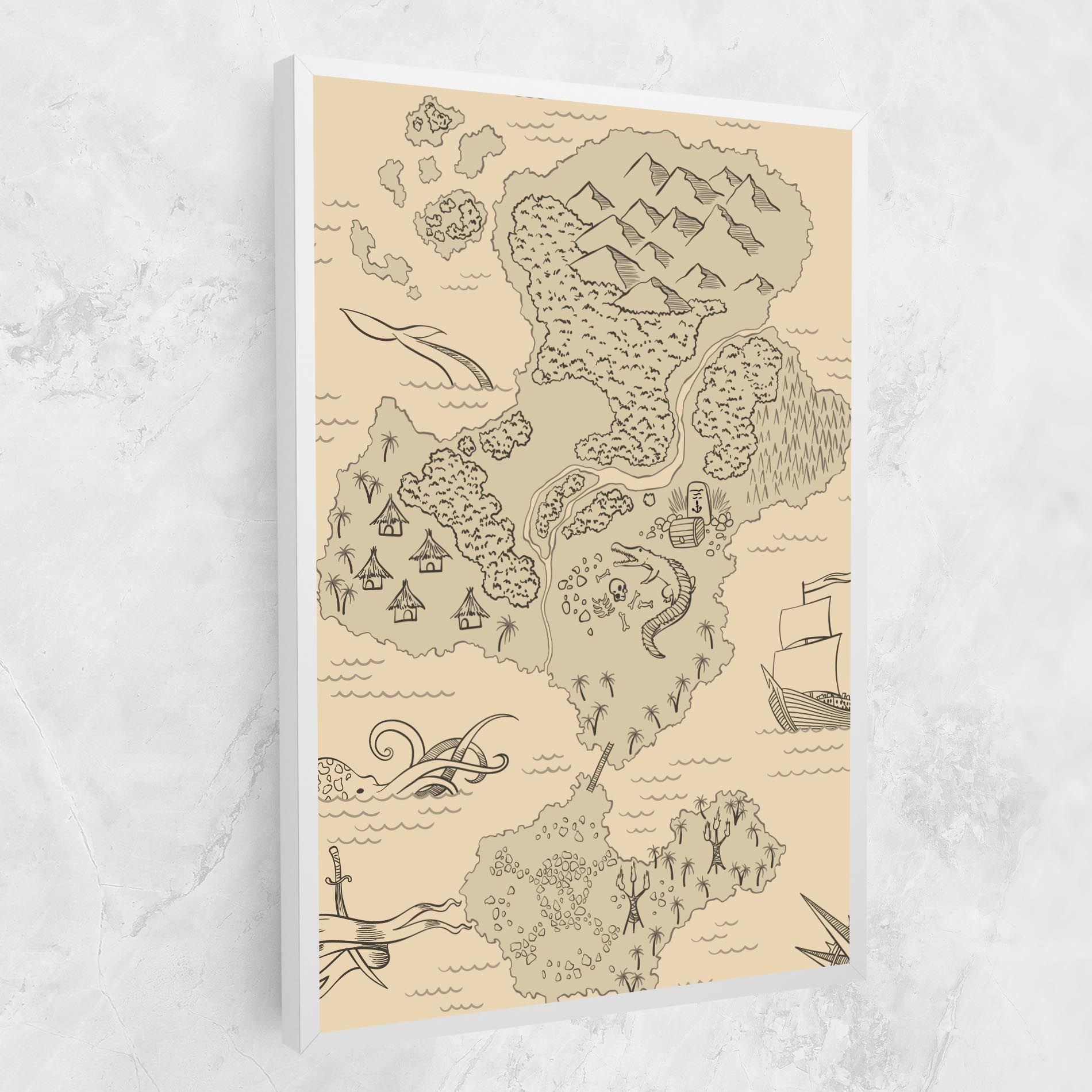 Island Old Map mockup 1