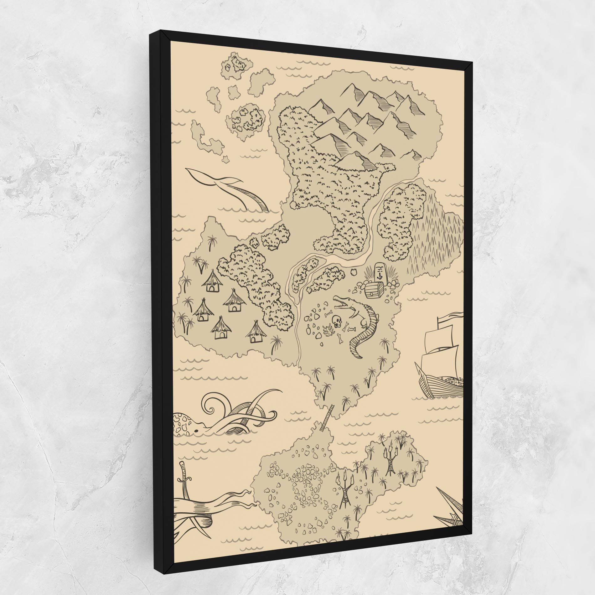 Island Old Map mockup 1