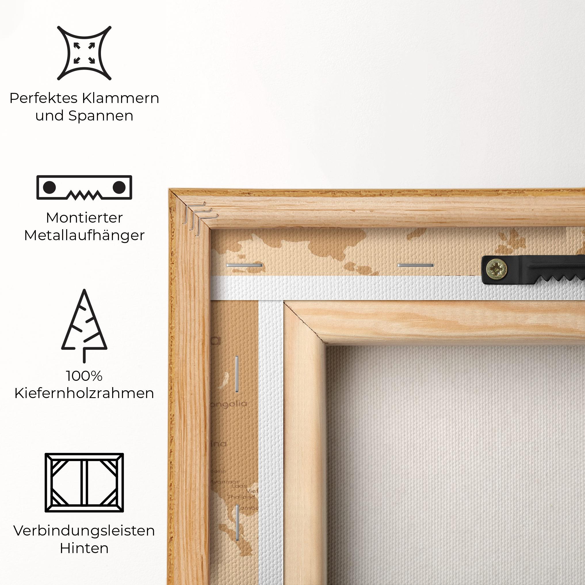 Leinwandbild Ocean Old Map mockup 5