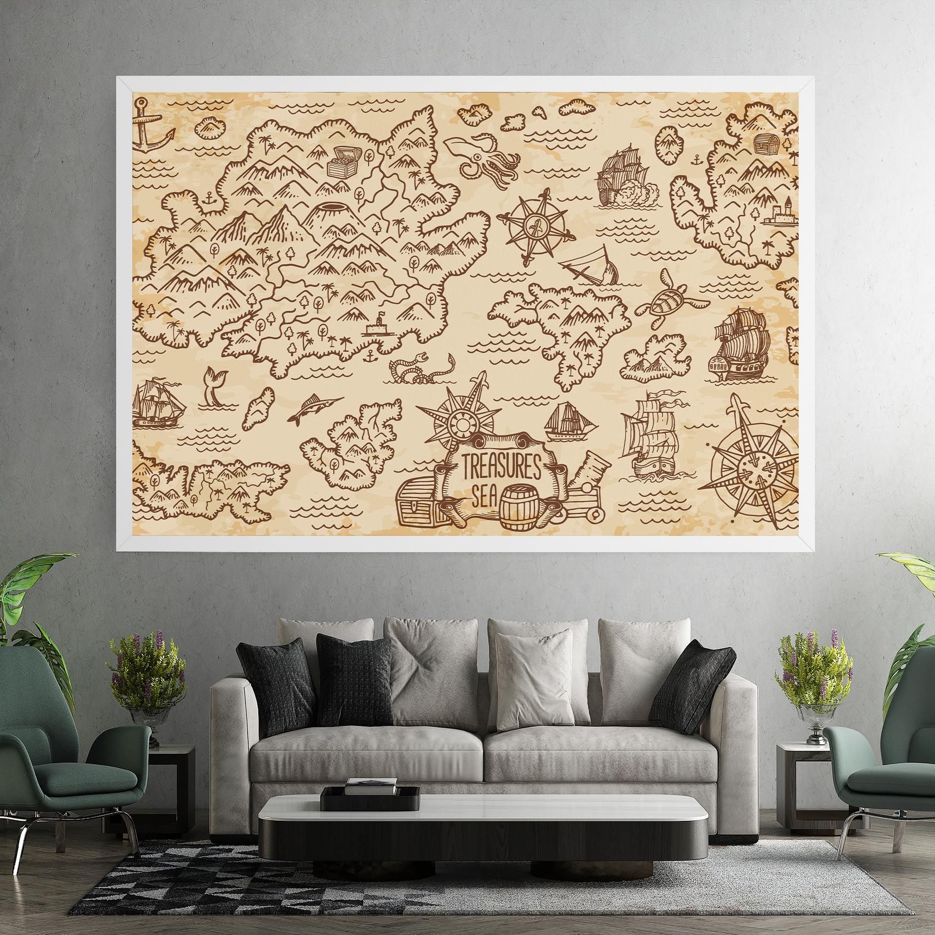 Cream Coffee Map mockup 7