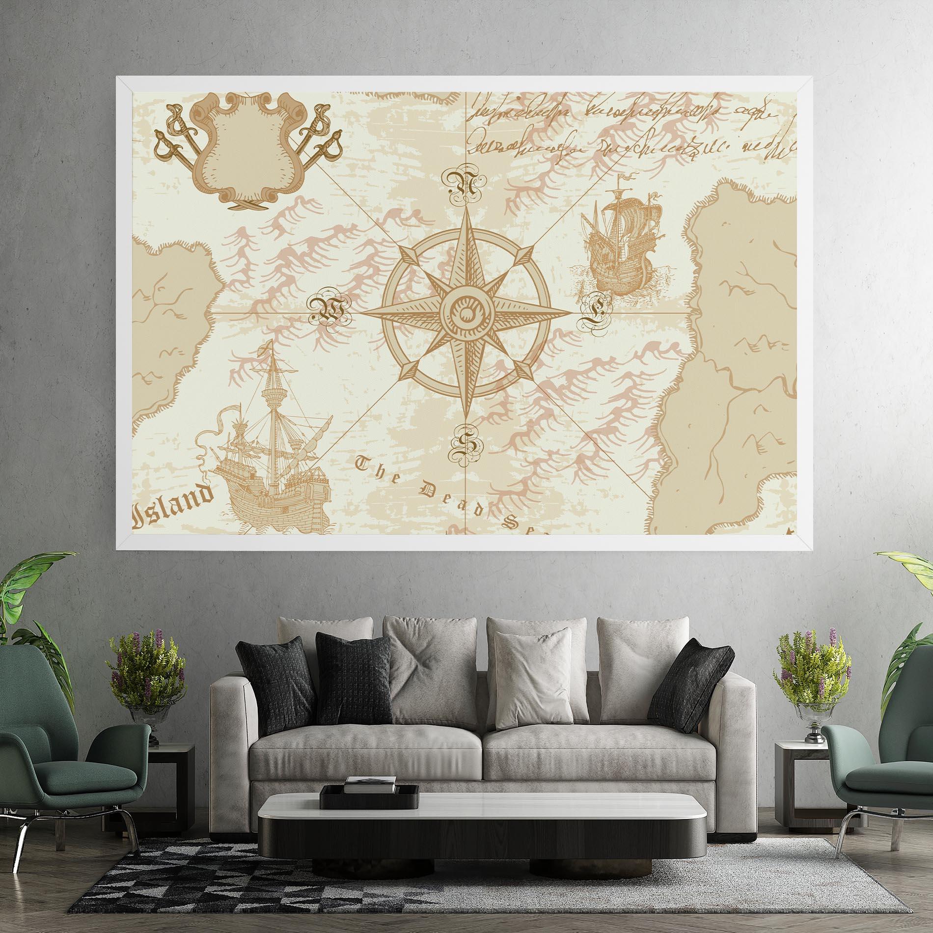 Leinwandbild Cream Compass mockup 7