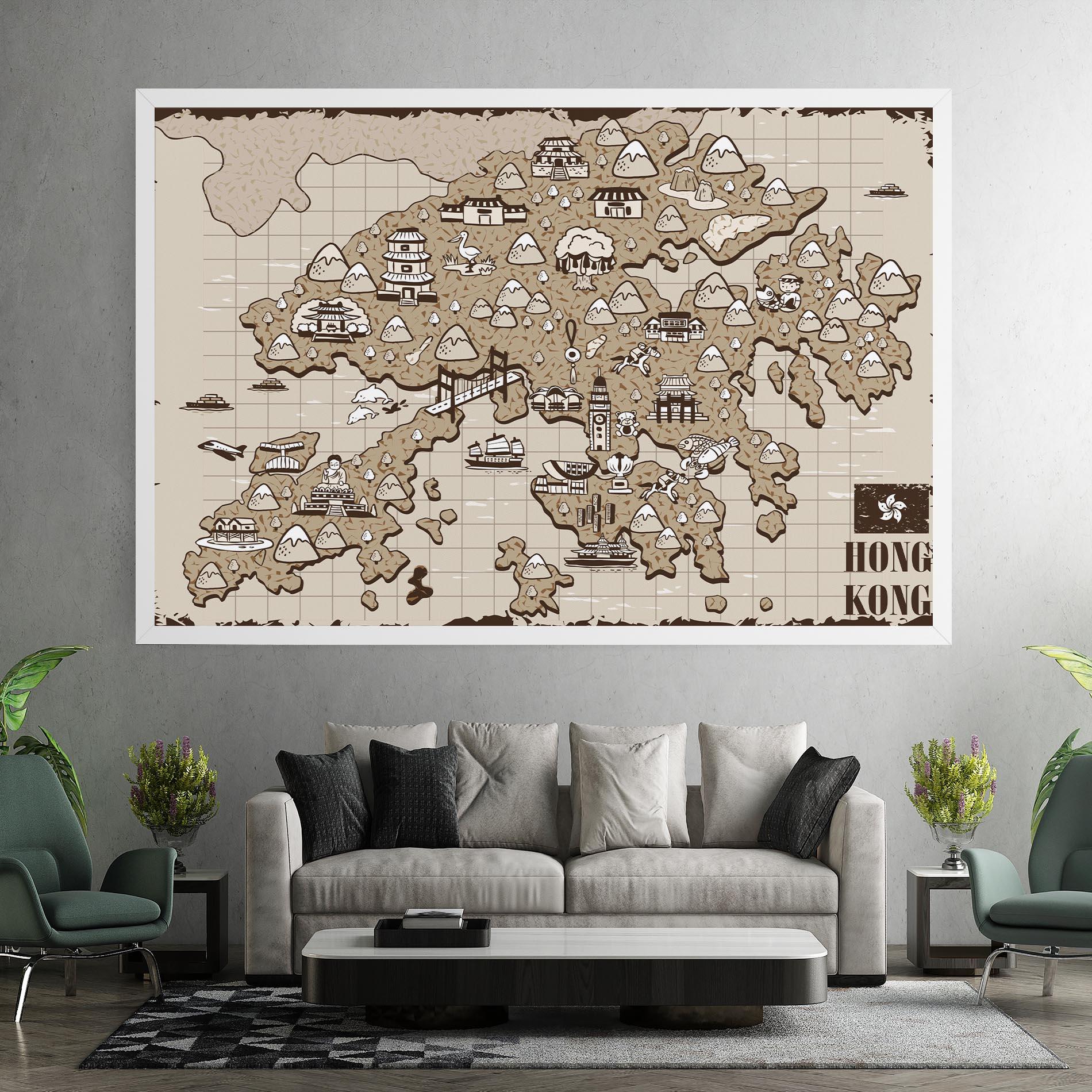 Leinwandbild Hong Kong mockup 7