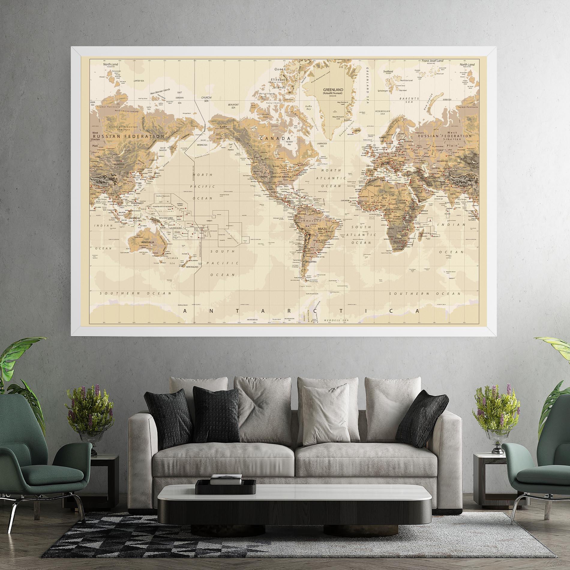 Leinwandbild Old Canada Map mockup 7