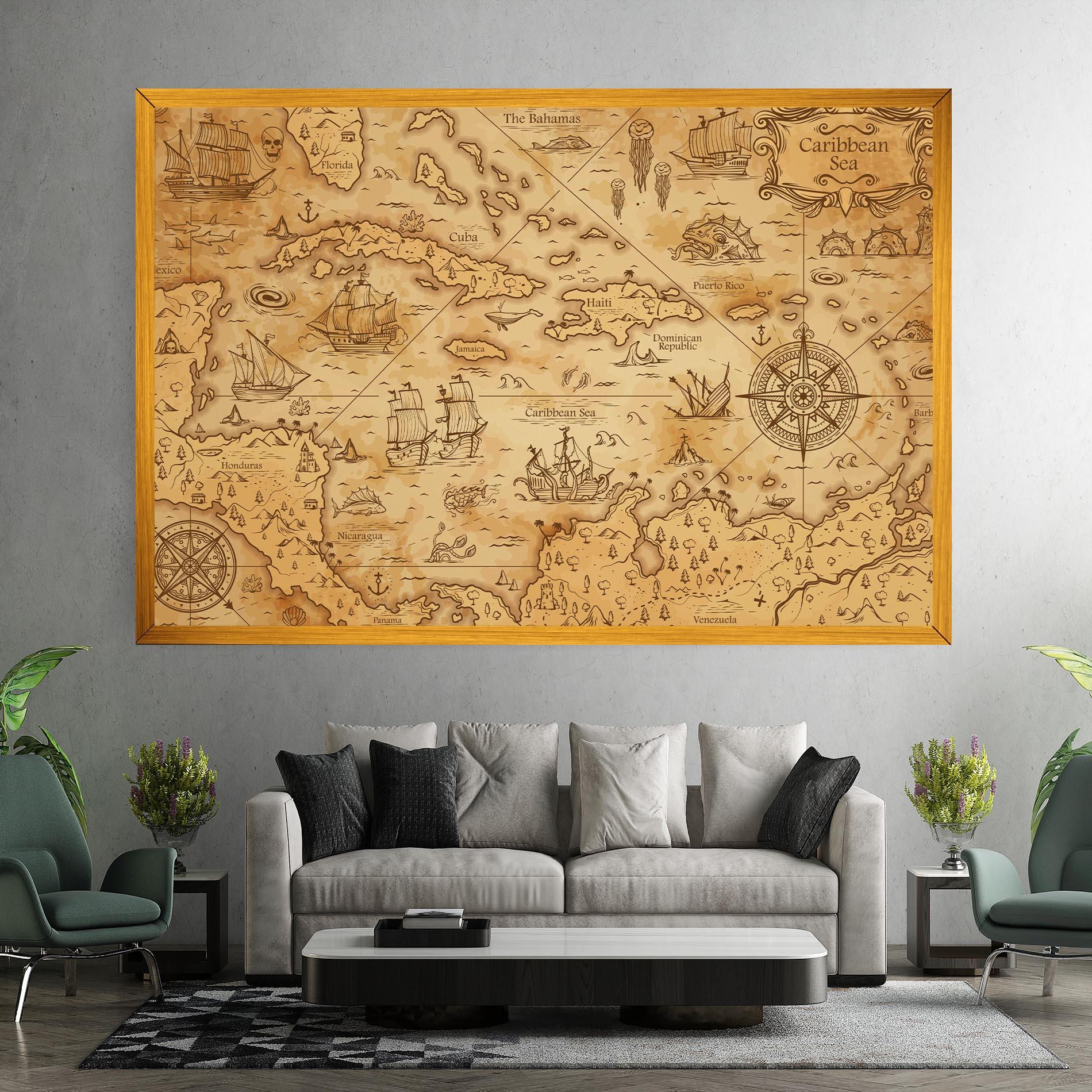 Leinwandbild Caribbean Sea mockup 7