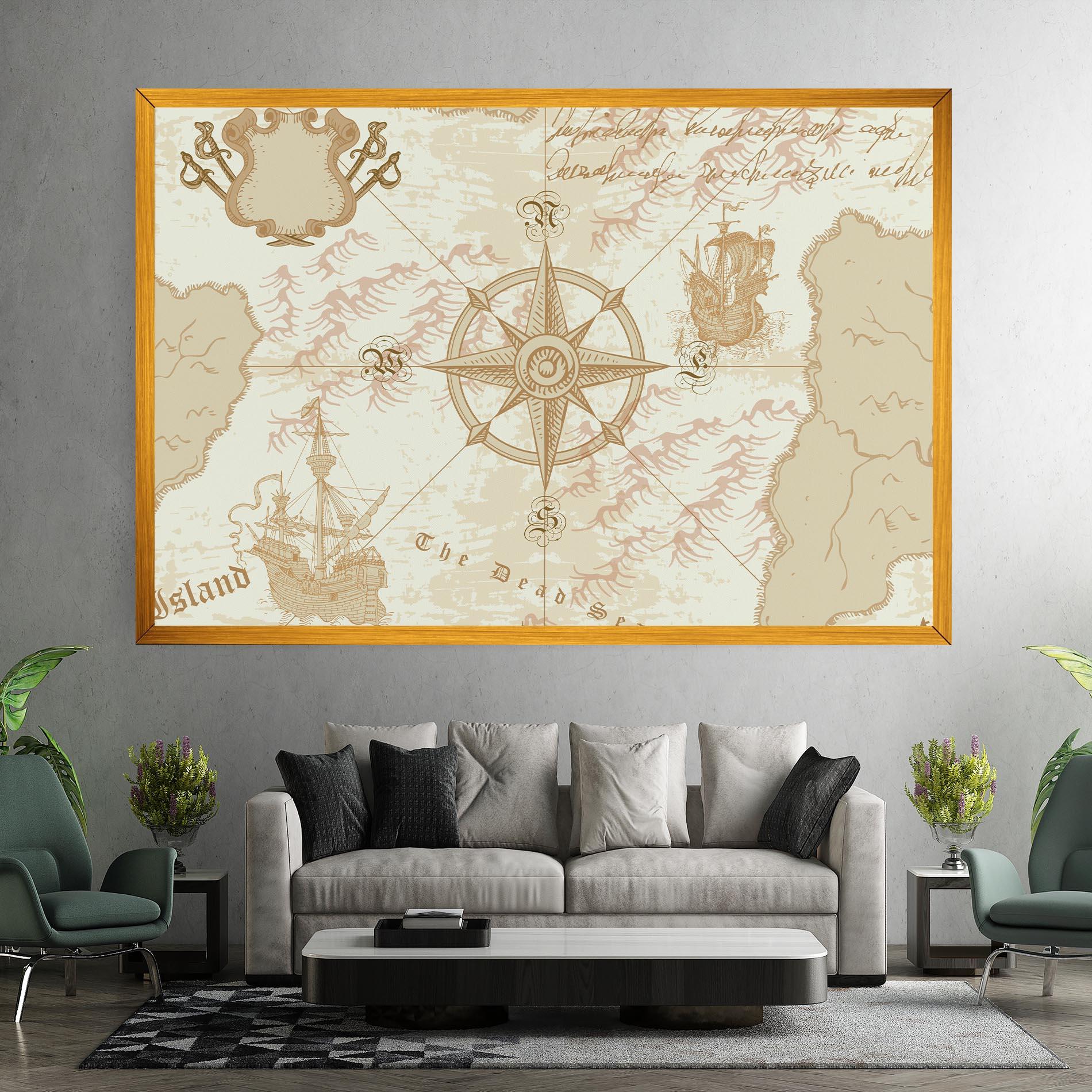 Leinwandbild Cream Compass mockup 7