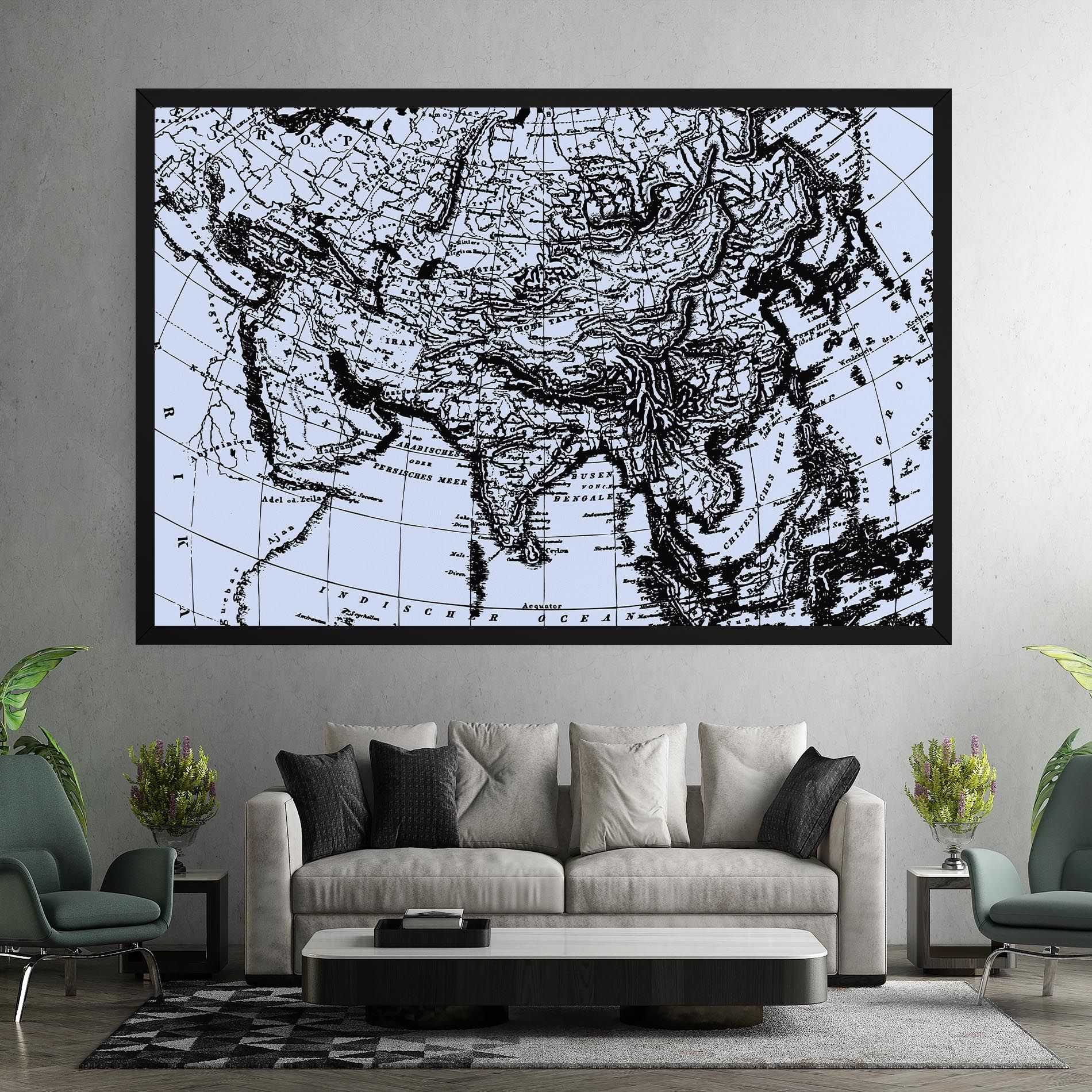 Blue Old Map mockup 7