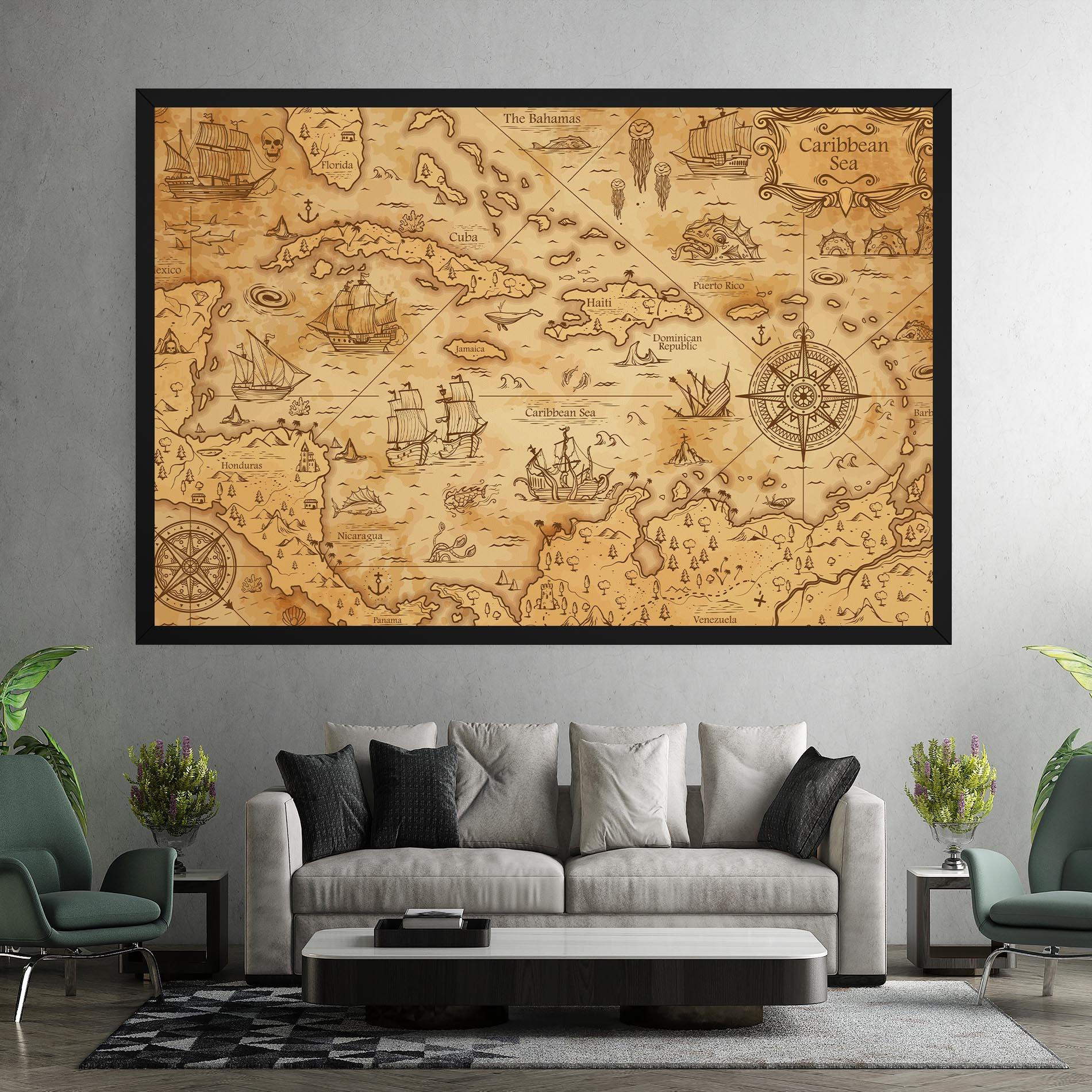 Leinwandbild Caribbean Sea mockup 7