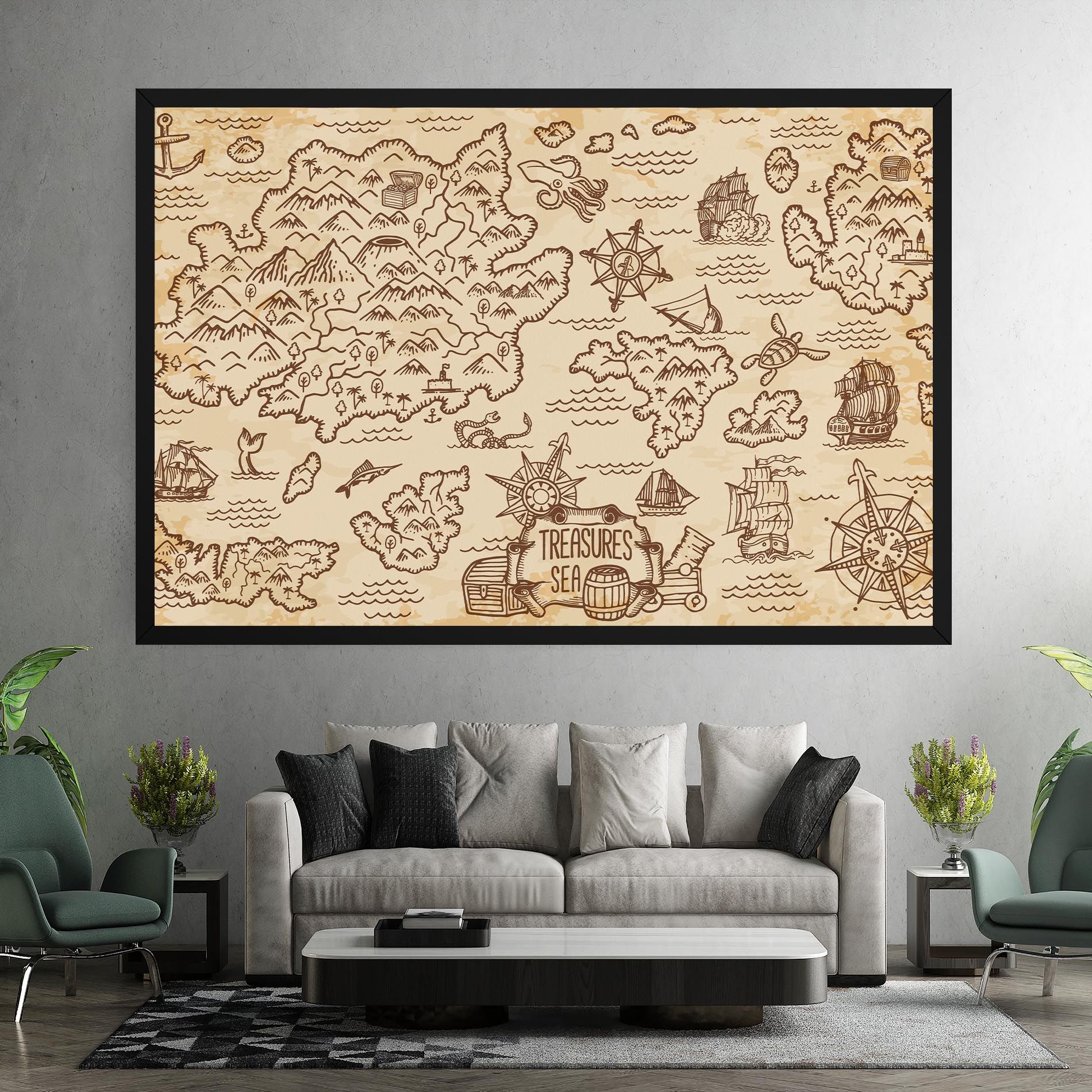 Cream Coffee Map mockup 7