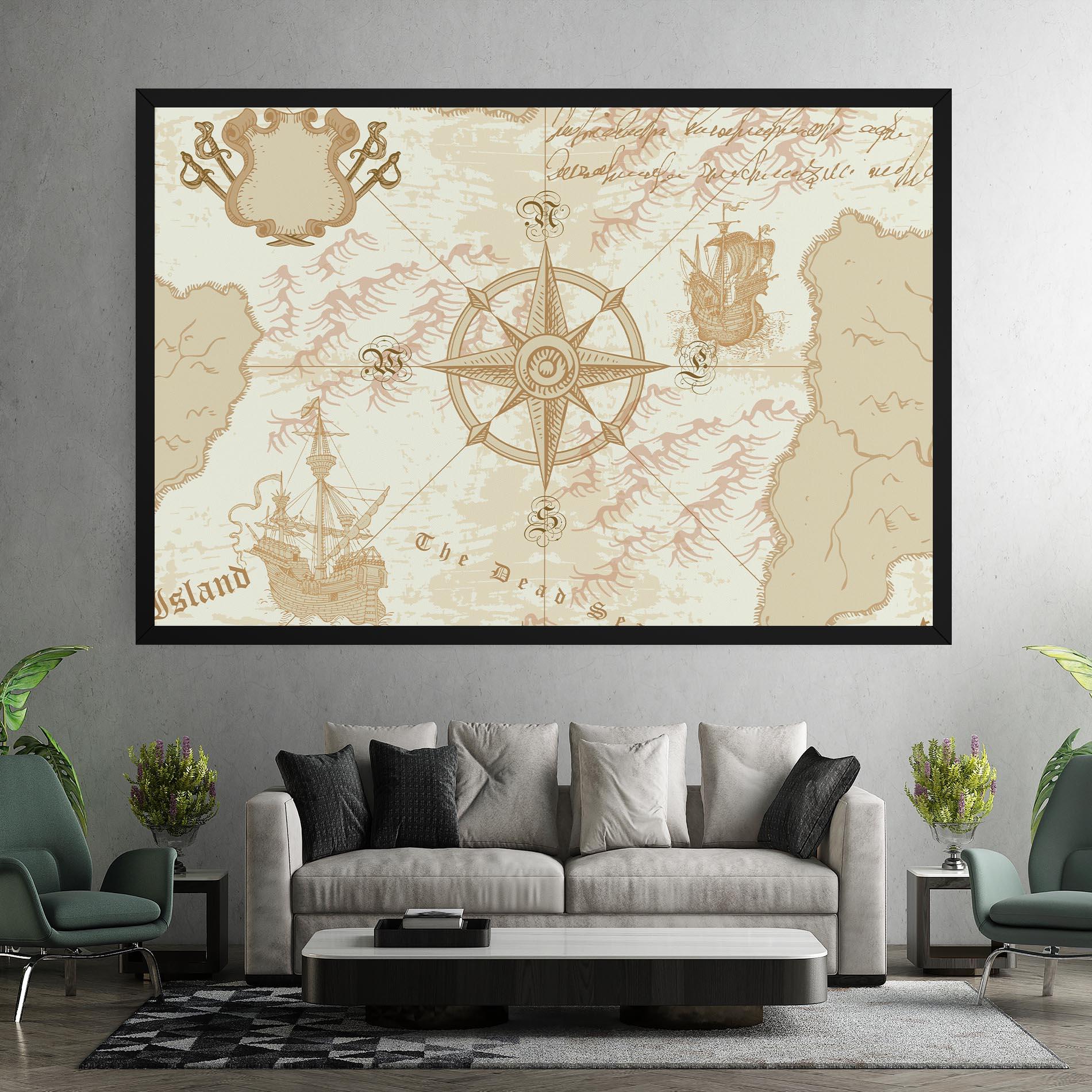 Leinwandbild Cream Compass mockup 7