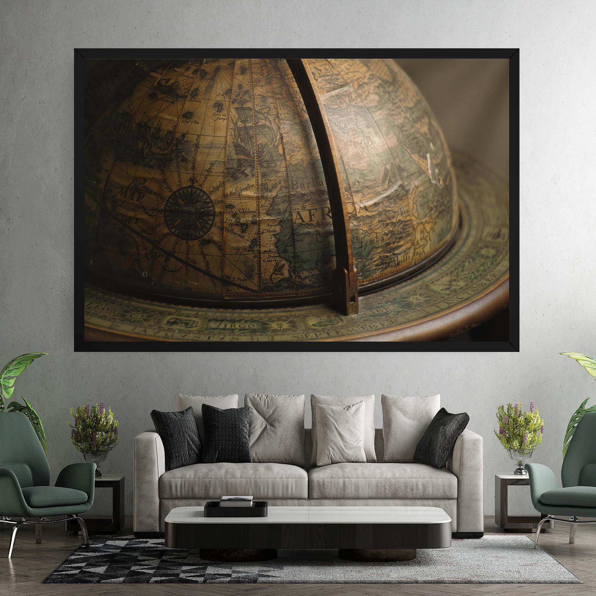 Leinwandbild Globe Map mockup 7