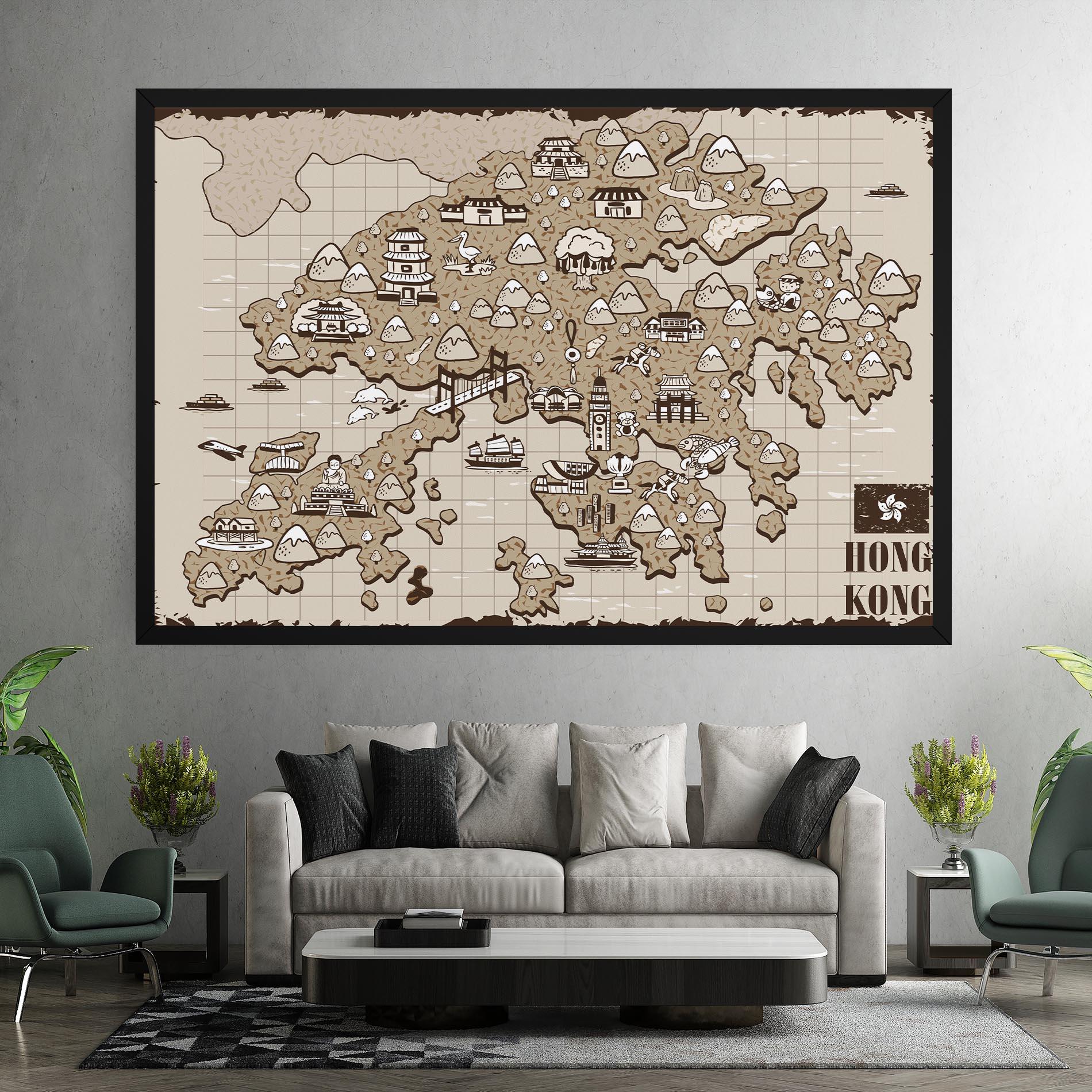 Leinwandbild Hong Kong mockup 7