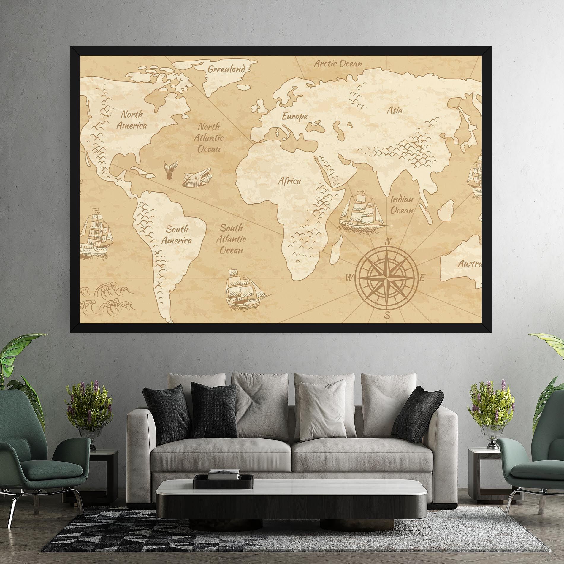 Old Continents Map mockup 7