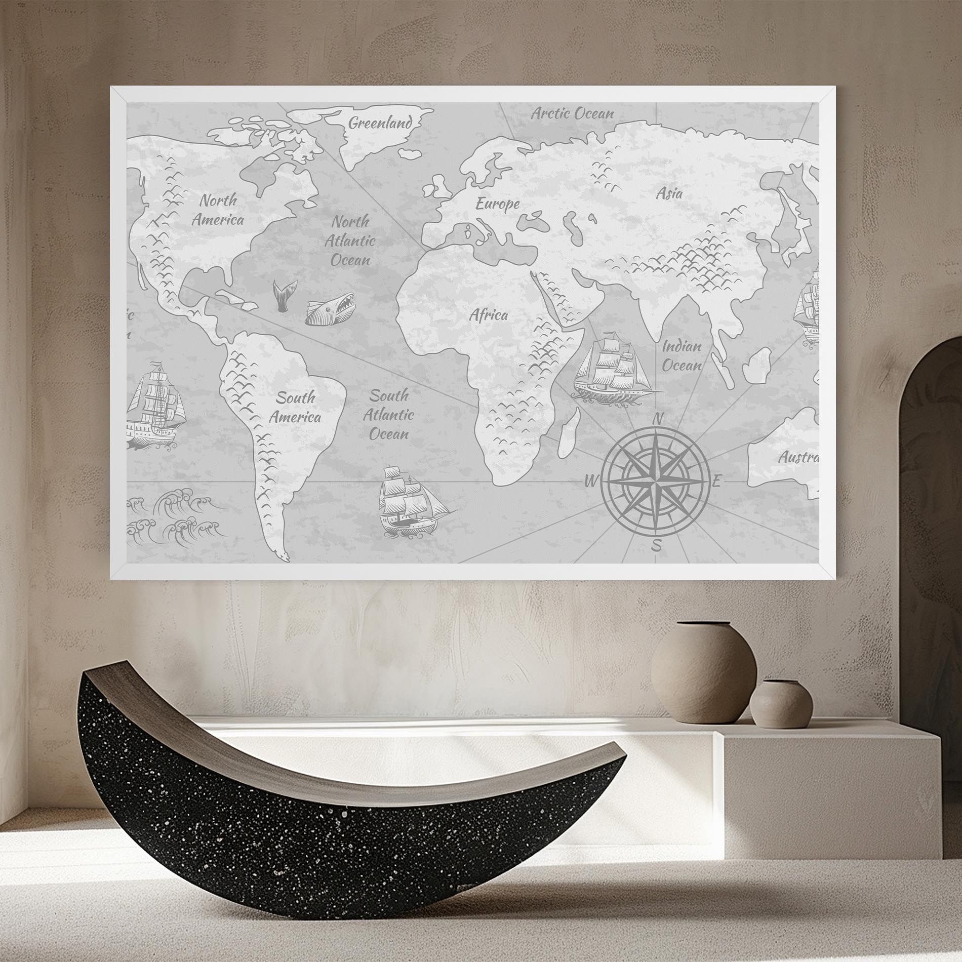 Grey Old Map mockup 8