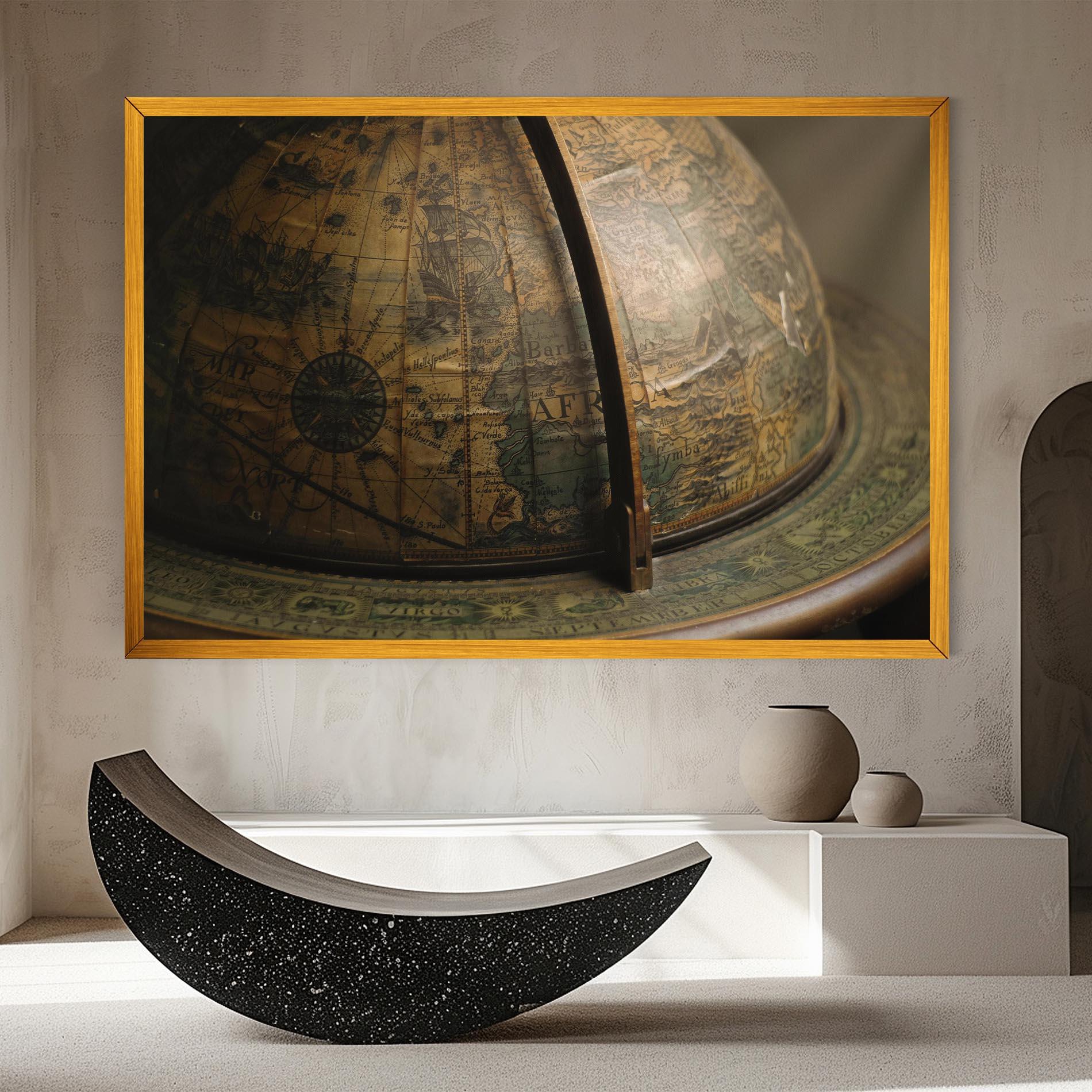 Leinwandbild Globe Map mockup 8