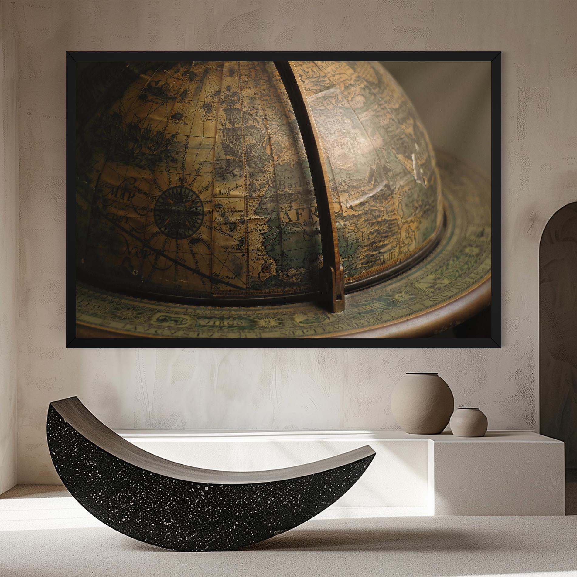 Leinwandbild Globe Map mockup 8