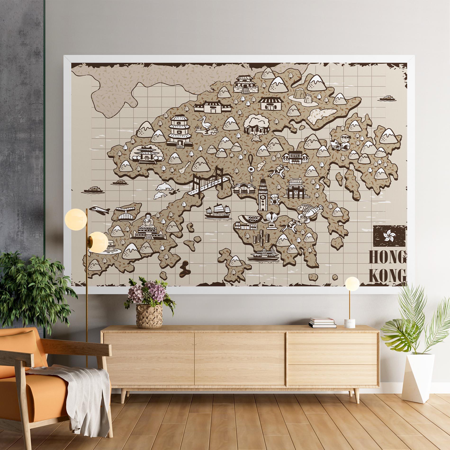 Leinwandbild Hong Kong mockup 9