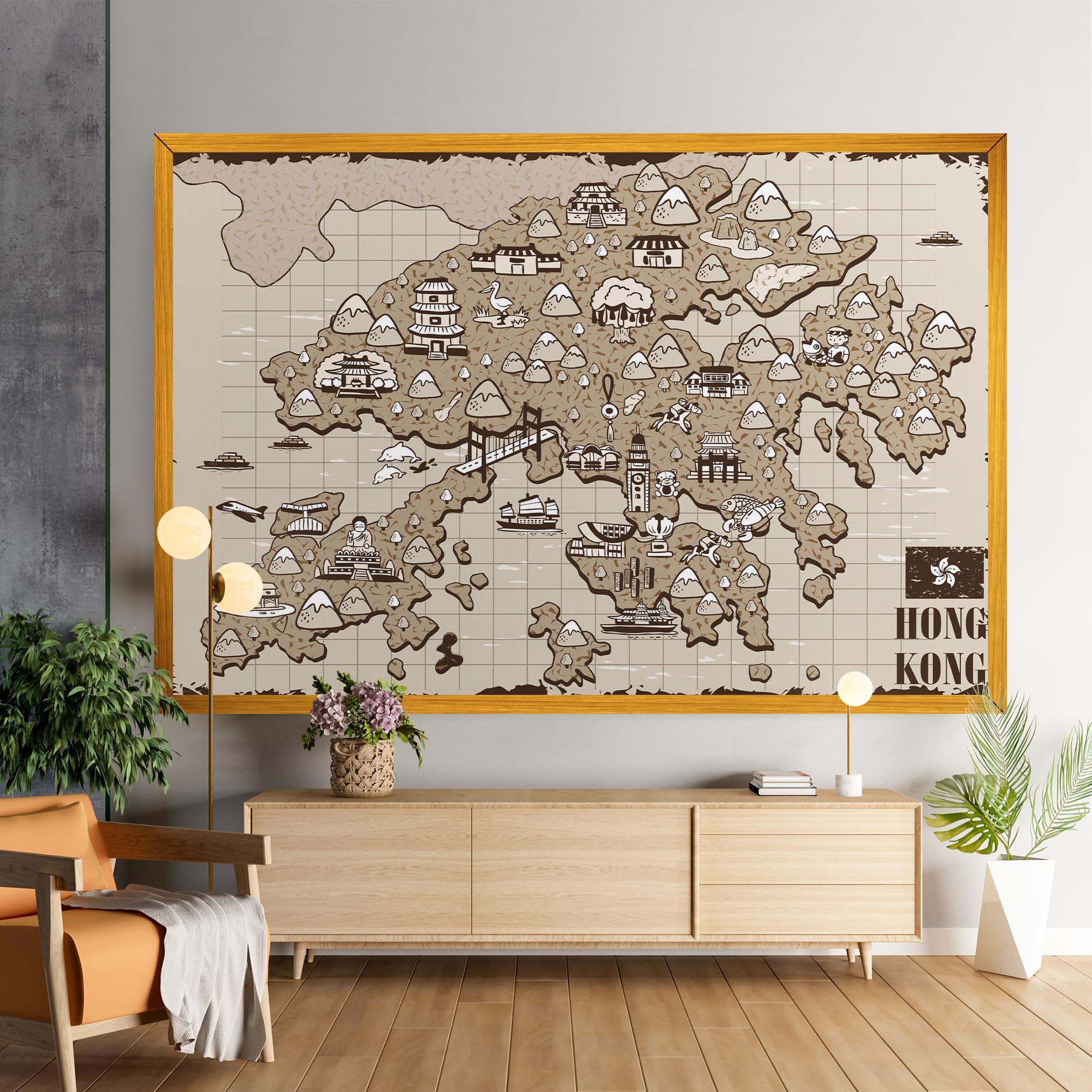 Leinwandbild Hong Kong mockup 9