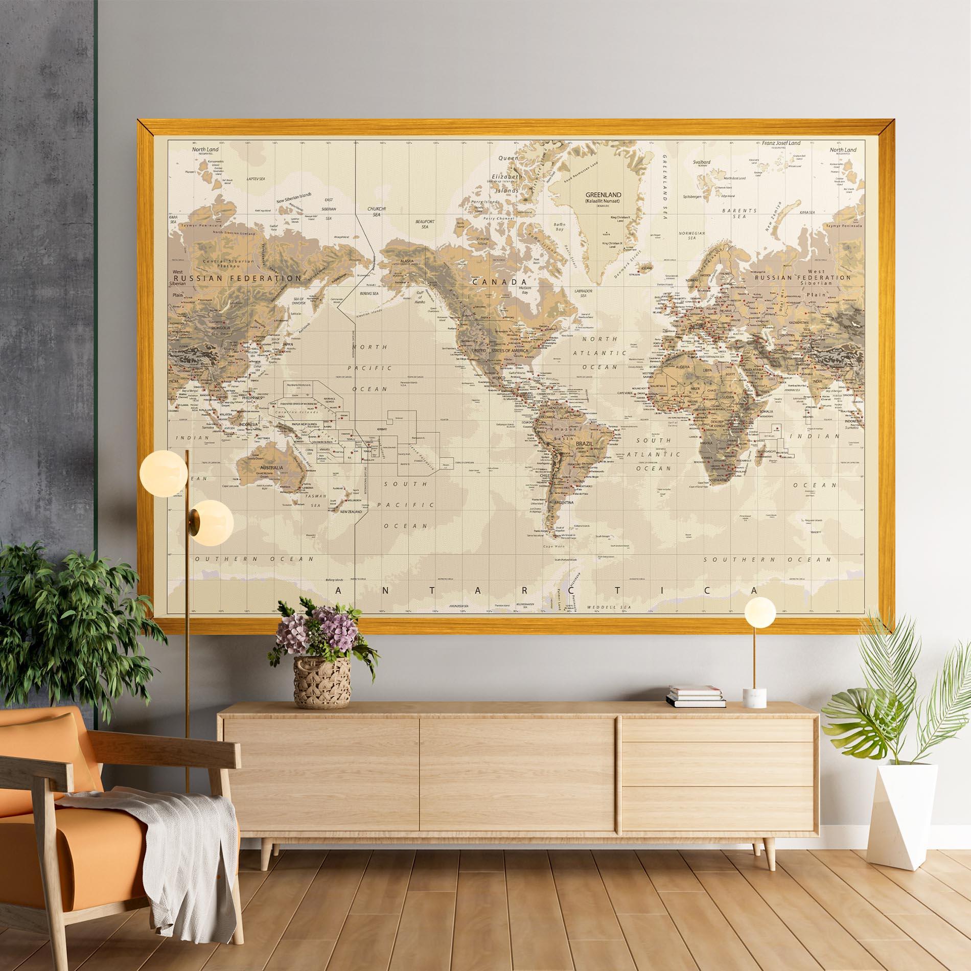 Leinwandbild Old Canada Map mockup 9