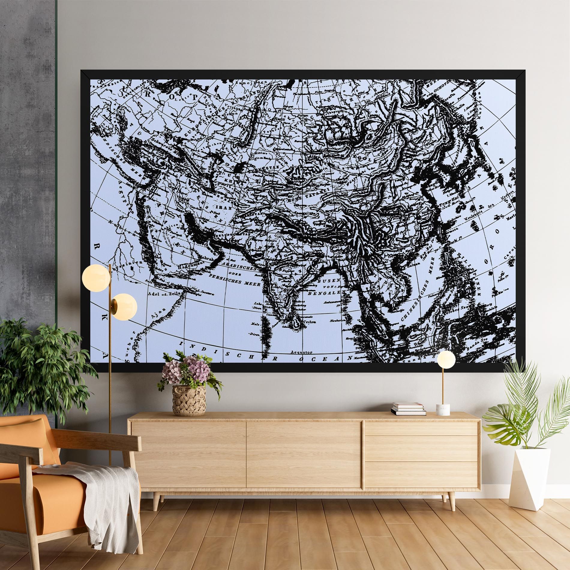 Blue Old Map mockup 9