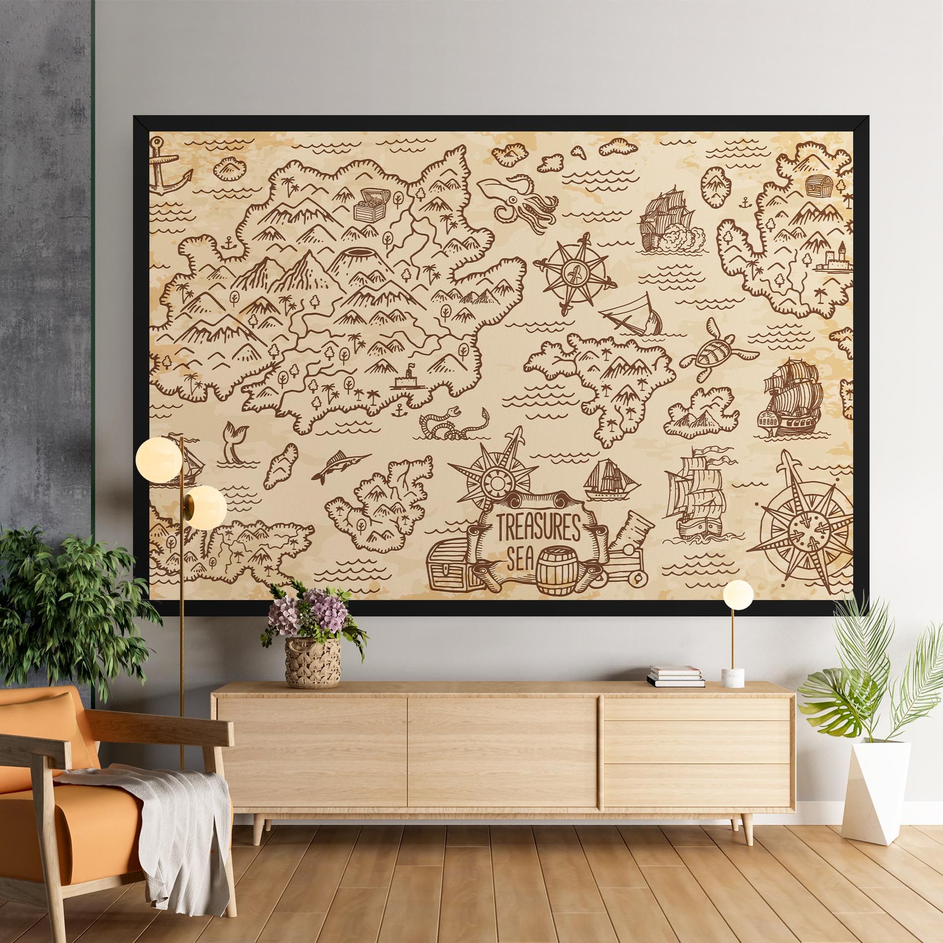 Cream Coffee Map mockup 9