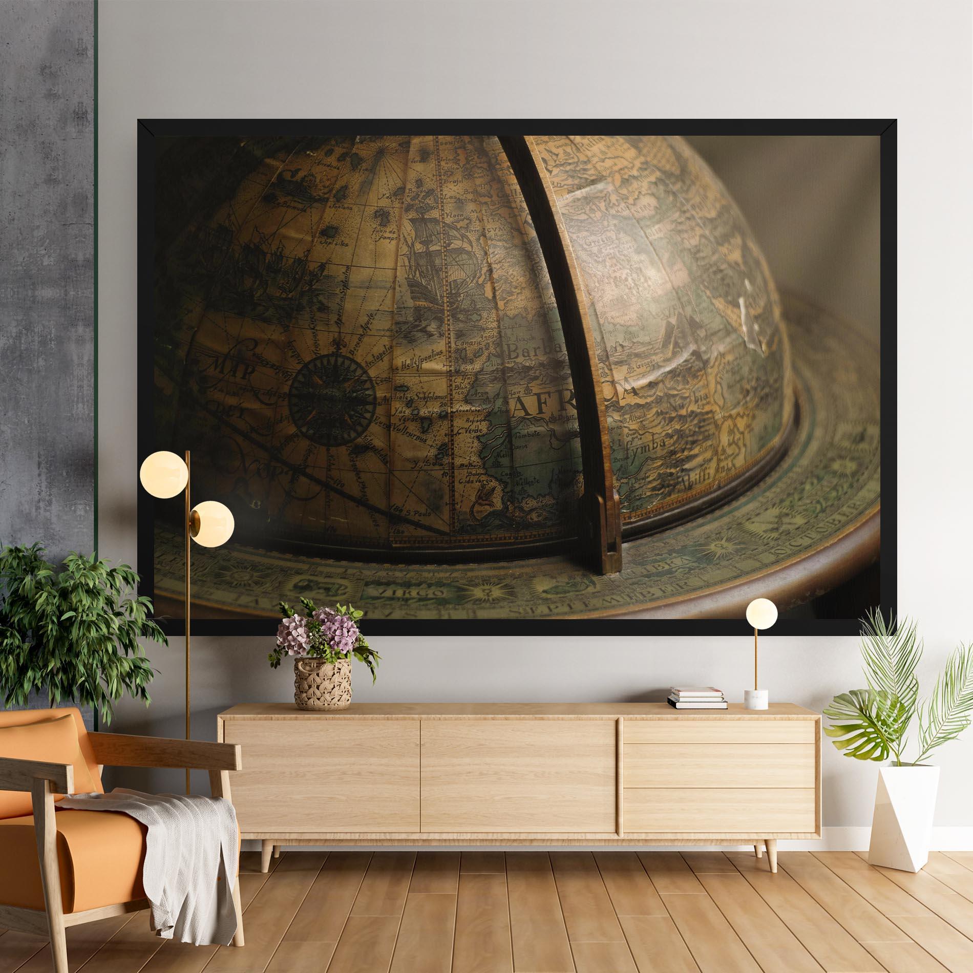 Leinwandbild Globe Map mockup 9