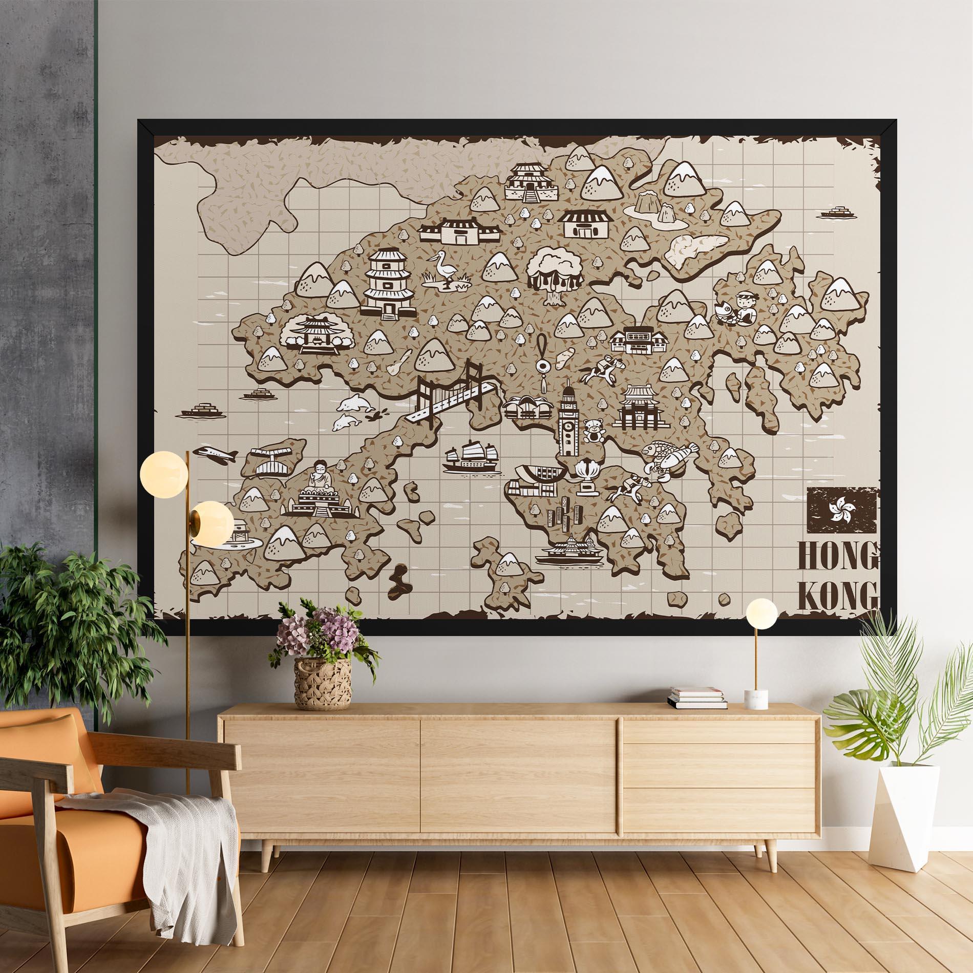 Leinwandbild Hong Kong mockup 9