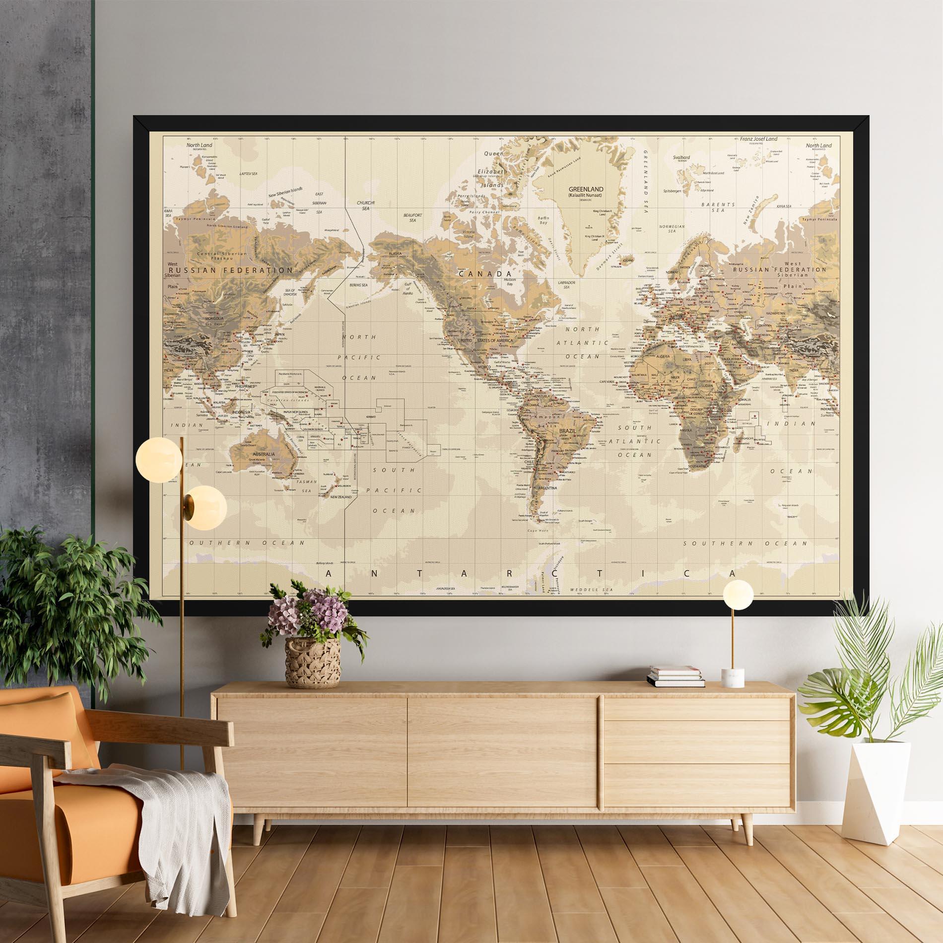 Leinwandbild Old Canada Map mockup 9