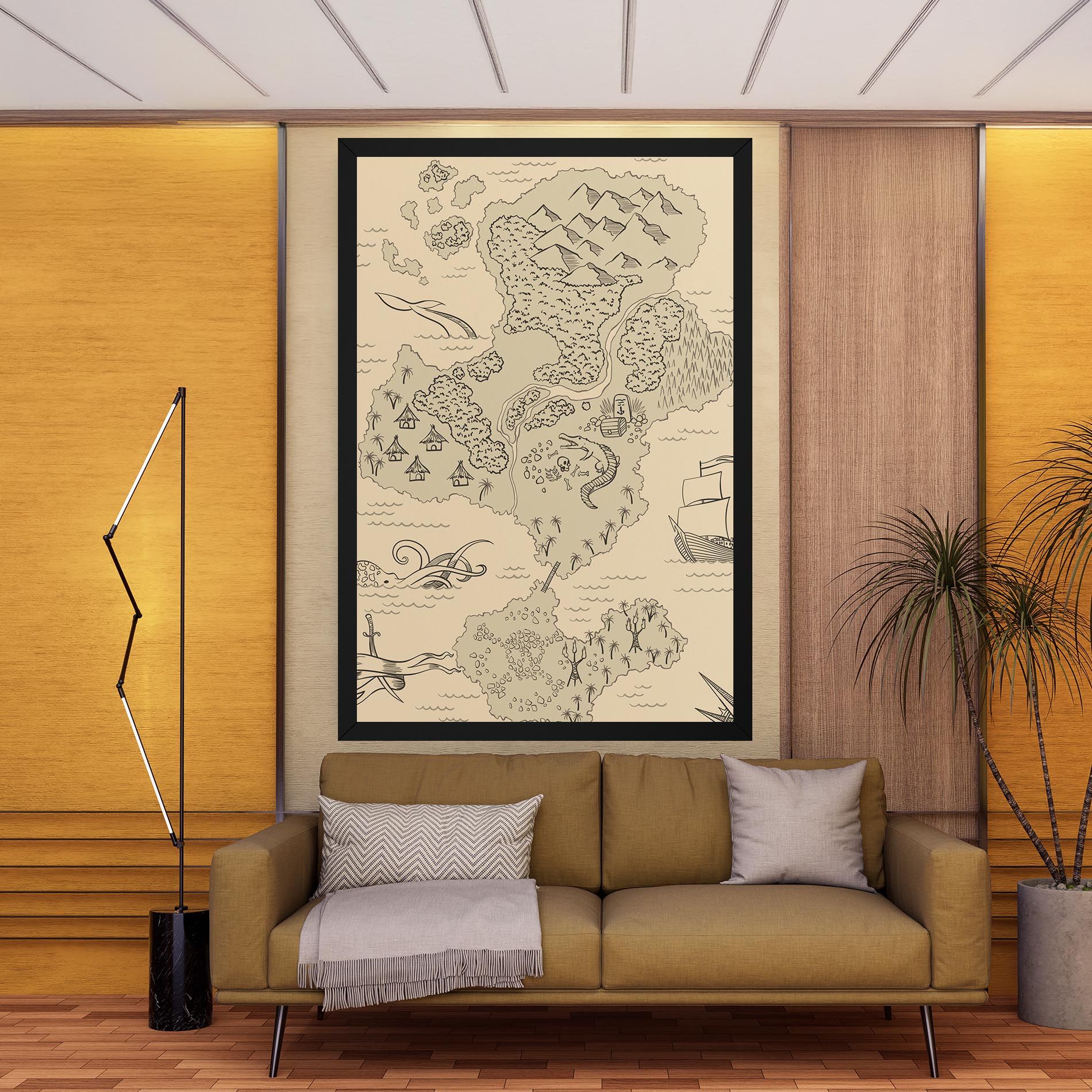 Island Old Map mockup 9