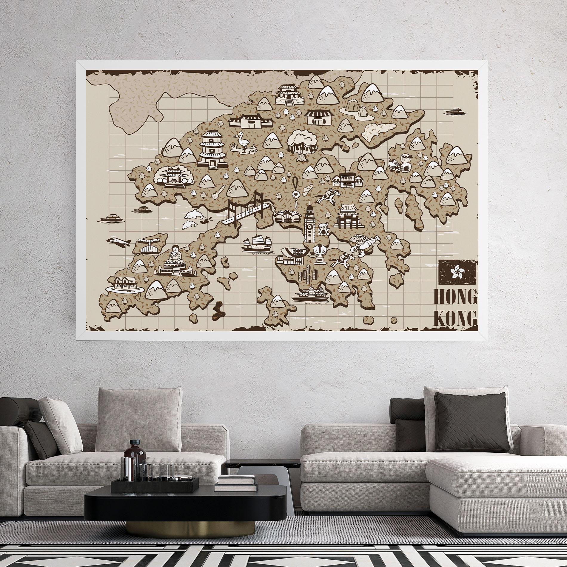 Leinwandbild Hong Kong mockup 2